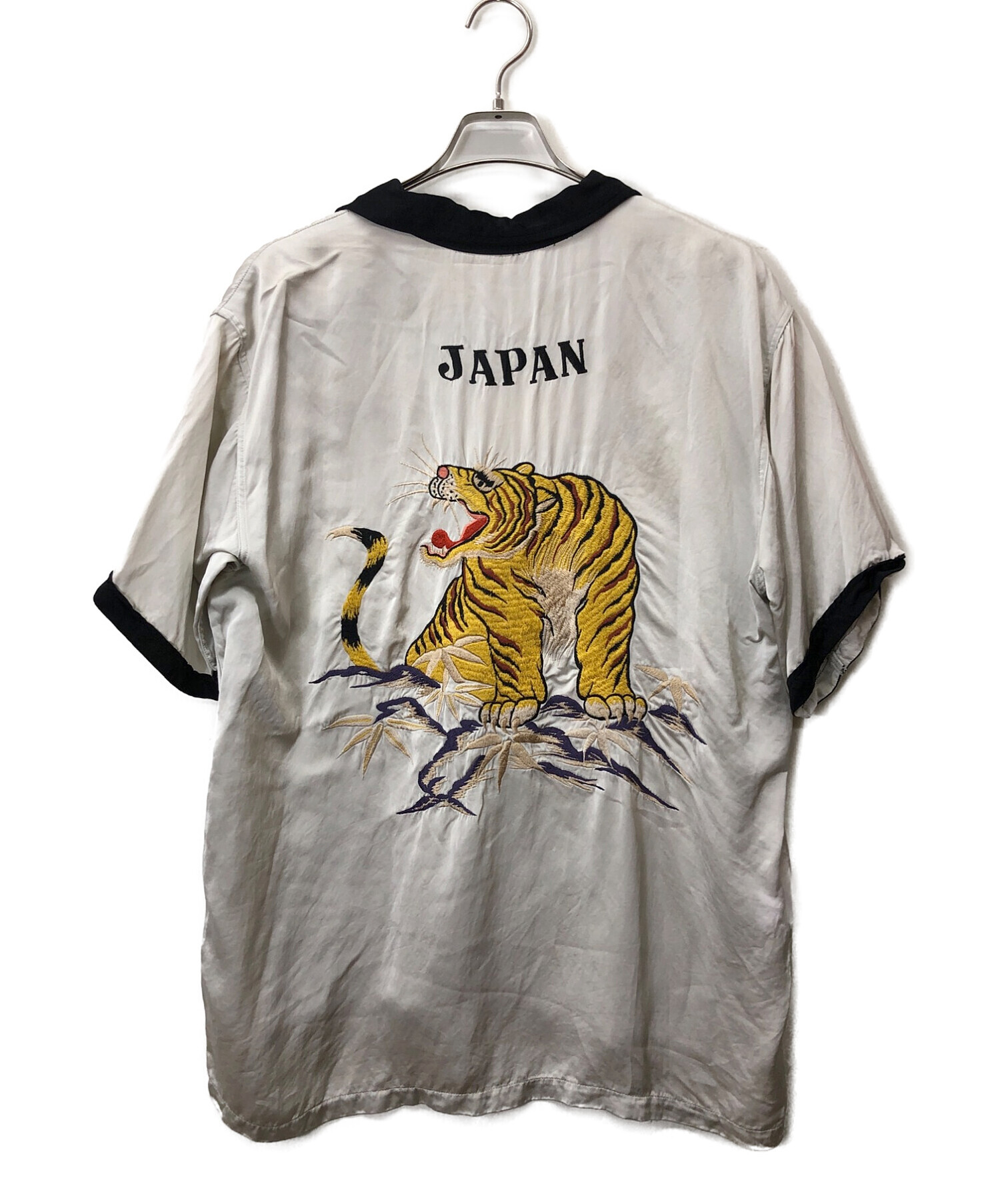 高評価得価古着 テーラー東洋 スカジャン 刺繍 レーヨン シャツ オープンカラーシャツ トップス