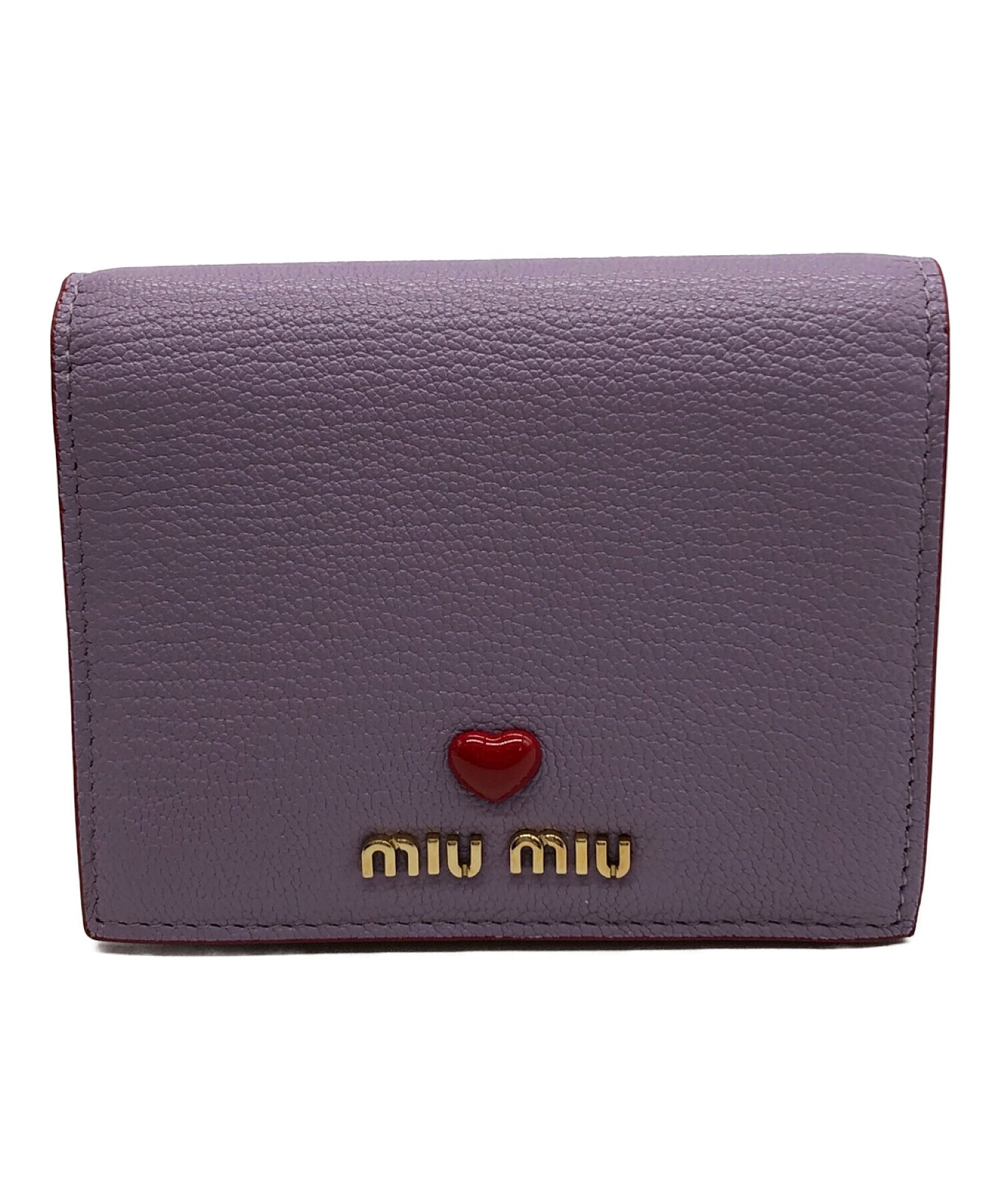 中古・古着通販】MIU MIU (ミュウミュウ) 2つ折り財布 パープル