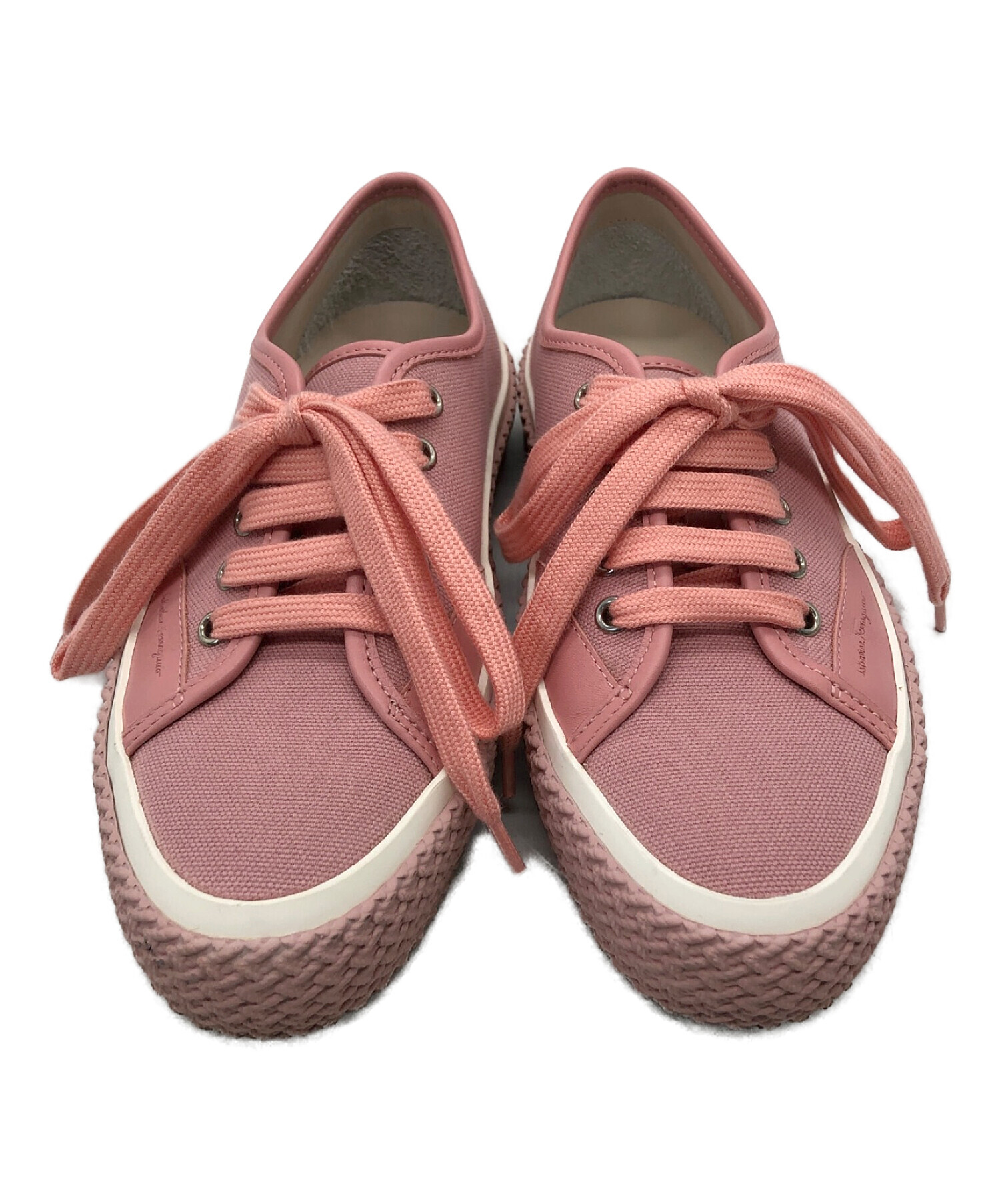 フェラガモ スニーカー ピンク - 靴