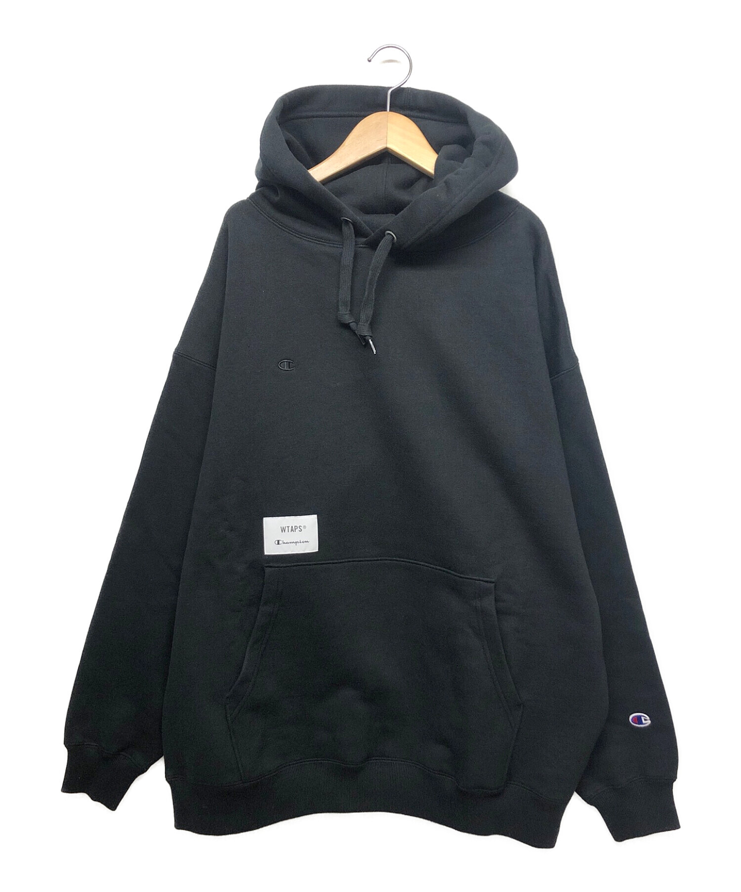 中古・古着通販】Champion×WTAPS (チャンピオン×ダブルタップス) プルオーバーパーカー ブラック サイズ:XL｜ブランド・古着通販  トレファク公式【TREFAC FASHION】スマホサイト