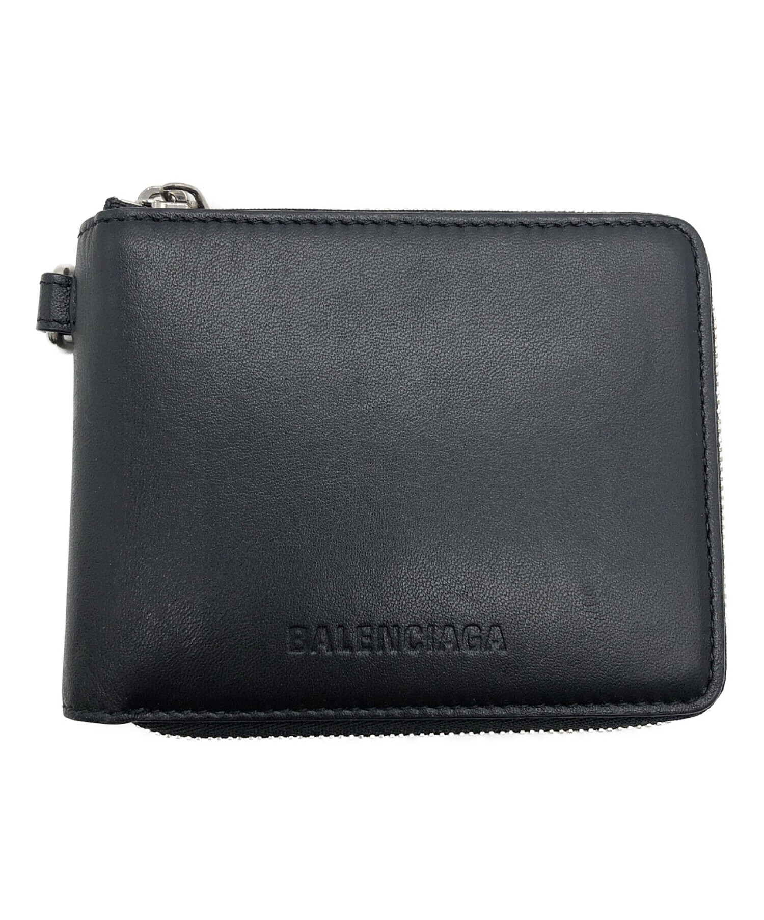 中古・古着通販】BALENCIAGA (バレンシアガ) 2つ折り財布 ブラック