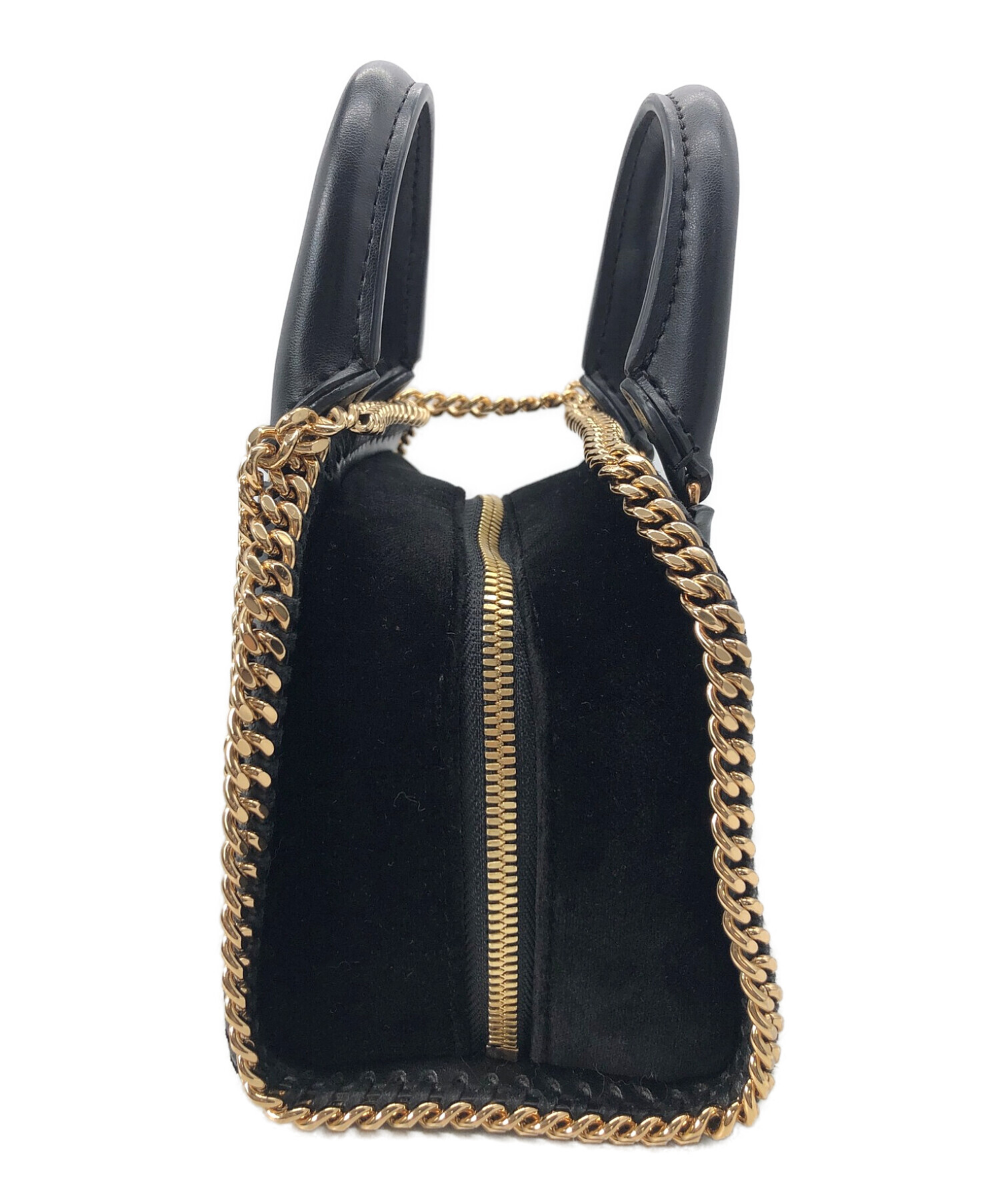 STELLA McCARTNEY (ステラマッカートニー) VELVET TINY HAND BAG ブラック