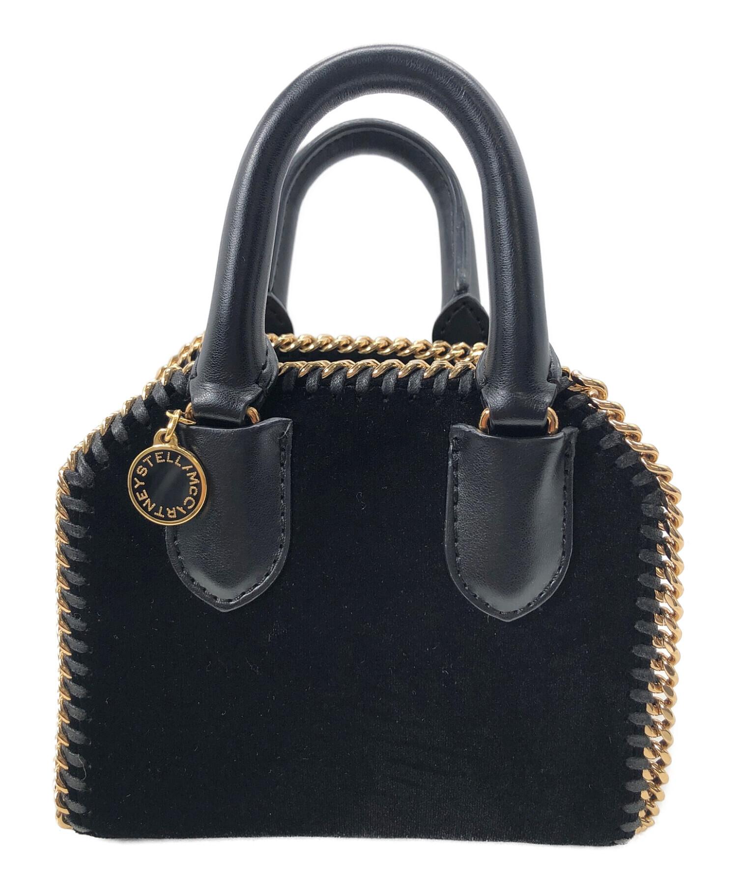 STELLA McCARTNEY (ステラマッカートニー) VELVET TINY HAND BAG ブラック