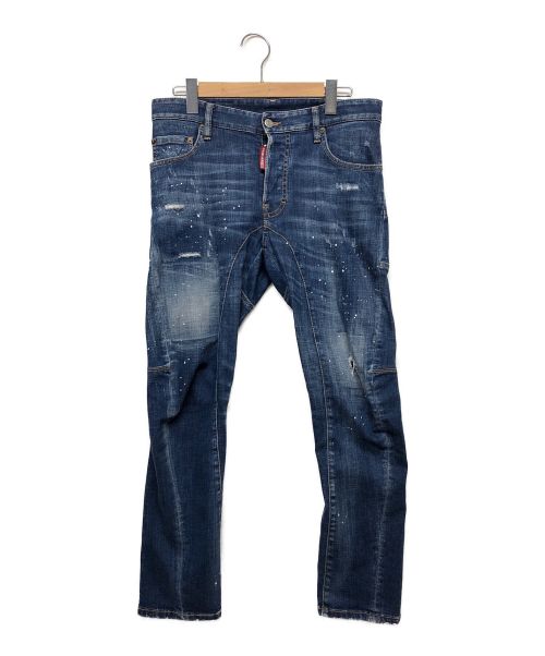 中古】ディースクエアード DSQUARED2 SKATER JEAN スケーター ダメージ ブリーチ加工 テーパード ストレッチ デニムパンツ 44(