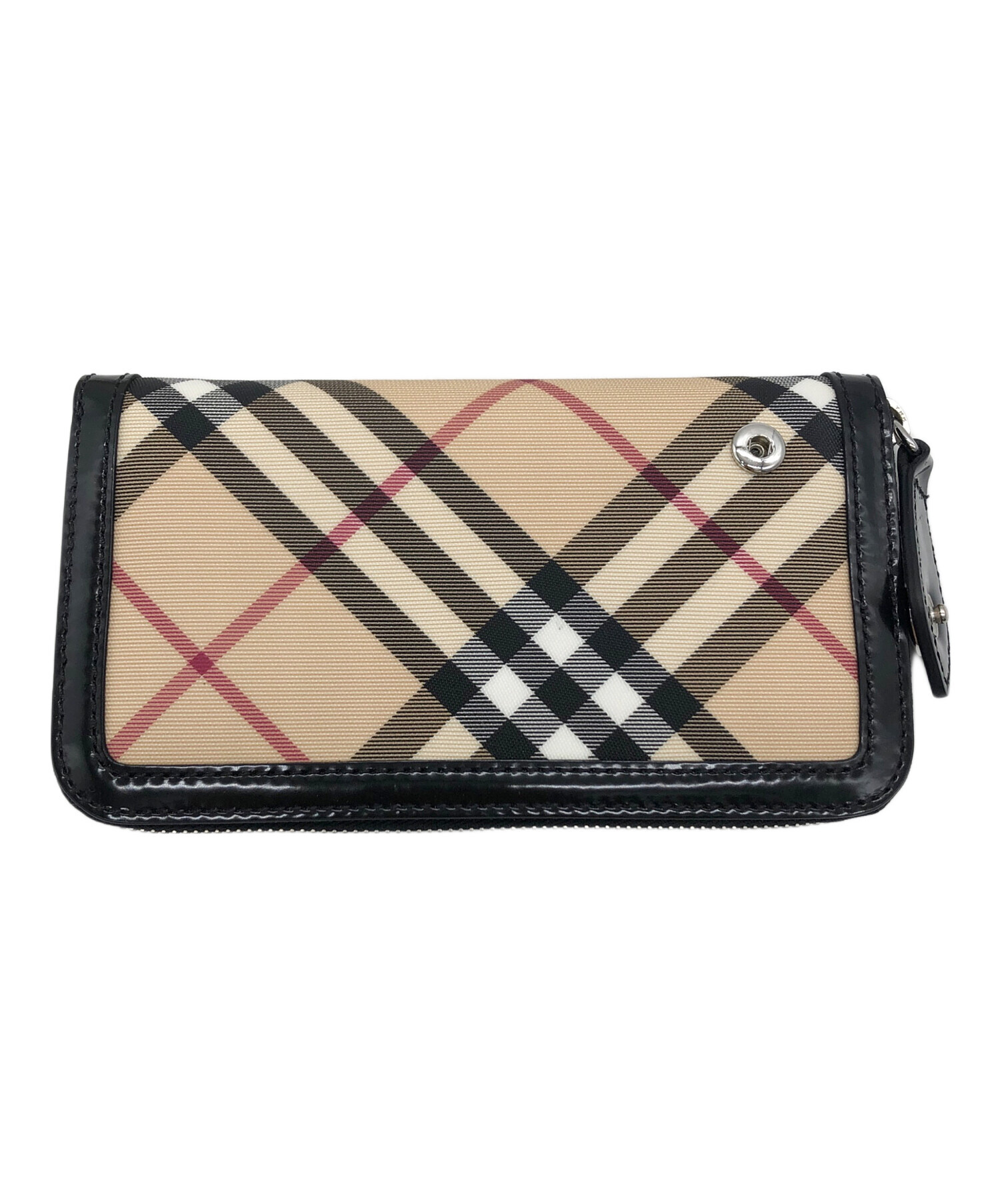 BURBERRY (バーバリー) 長財布 ベージュ×ブラック