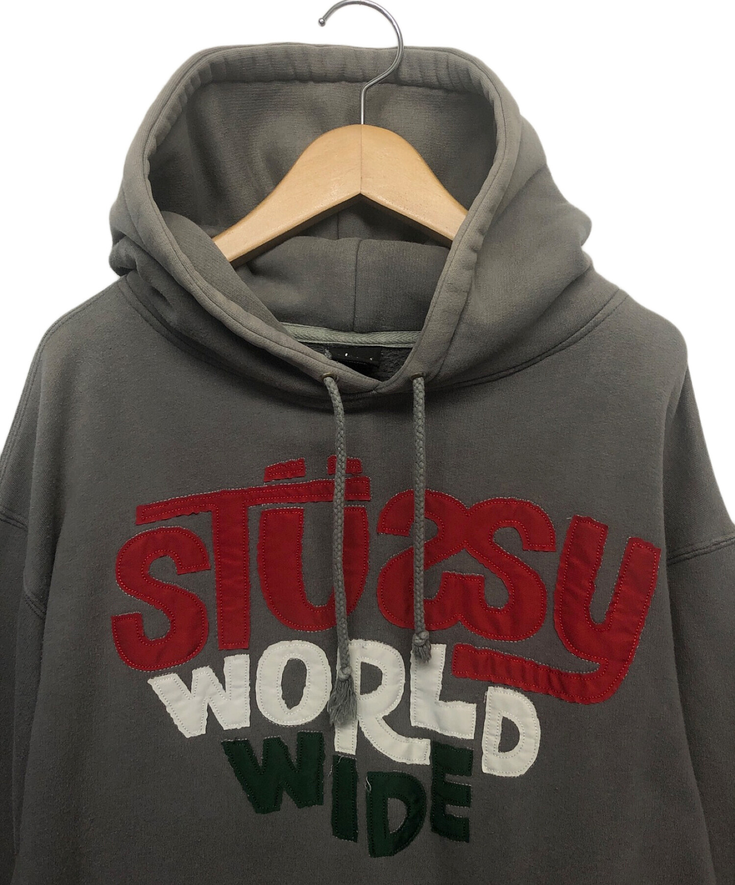 中古・古着通販】stussy (ステューシー) パーカー グレー サイズ:XL 