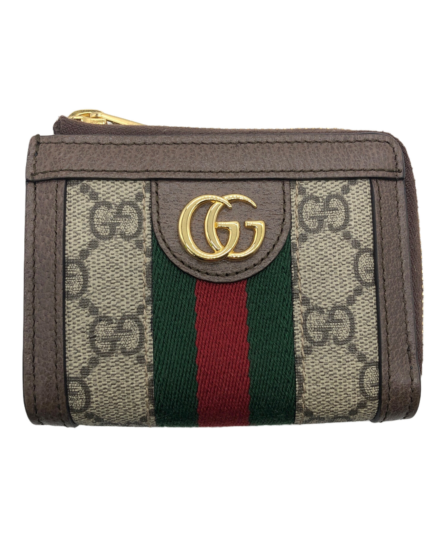 GUCCI (グッチ) ジップアラウンドウォレット ブラウン