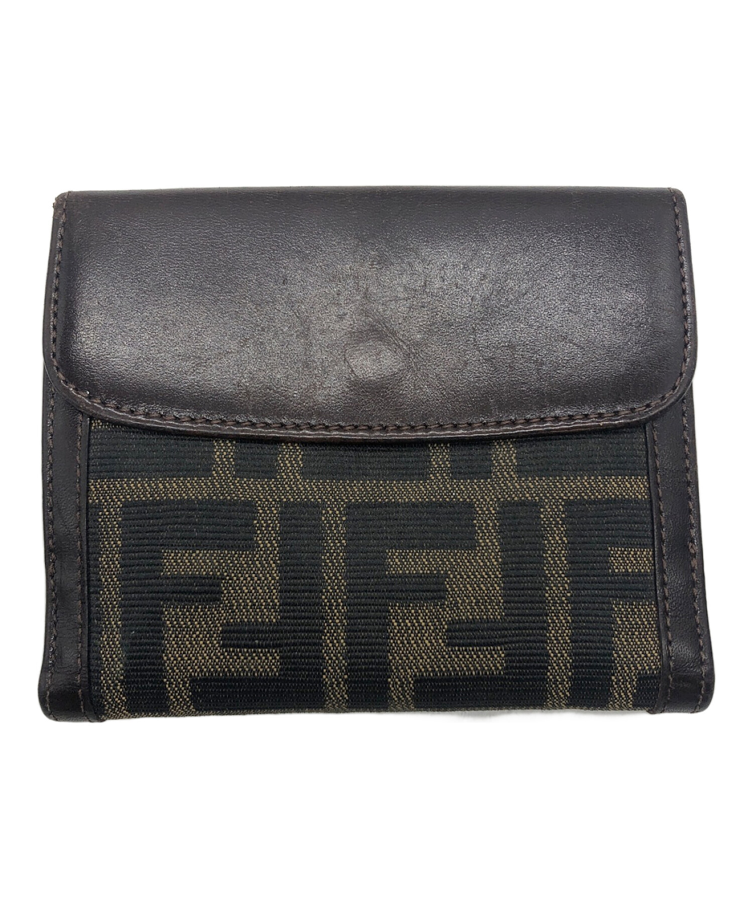 中古・古着通販】FENDI (フェンディ) 2つ折り財布 ベージュ×ブラウン｜ブランド・古着通販 トレファク公式【TREFAC  FASHION】スマホサイト