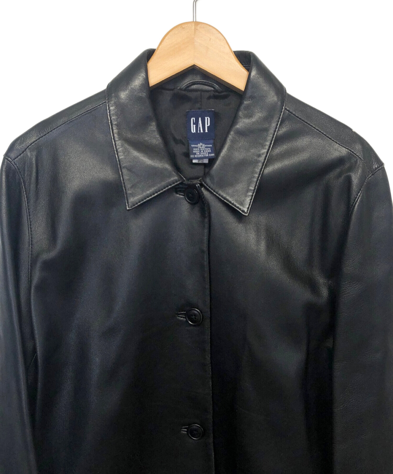 中古・古着通販】OLD GAP (オールドギャップ) レザージャケット ブラック サイズ:L｜ブランド・古着通販 トレファク公式【TREFAC  FASHION】スマホサイト