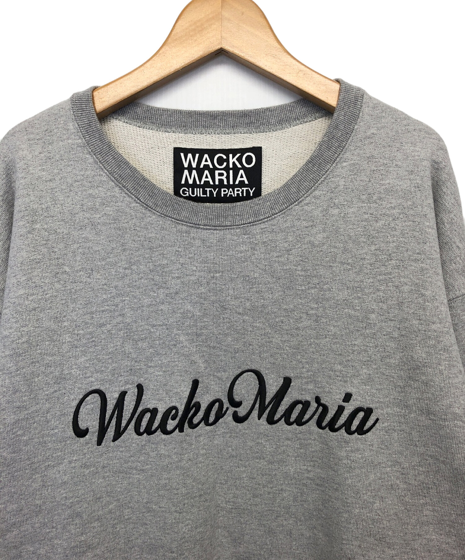 中古・古着通販】WACKO MARIA (ワコマリア) クルーネックスウェット グレー サイズ:L｜ブランド・古着通販 トレファク公式【TREFAC  FASHION】スマホサイト