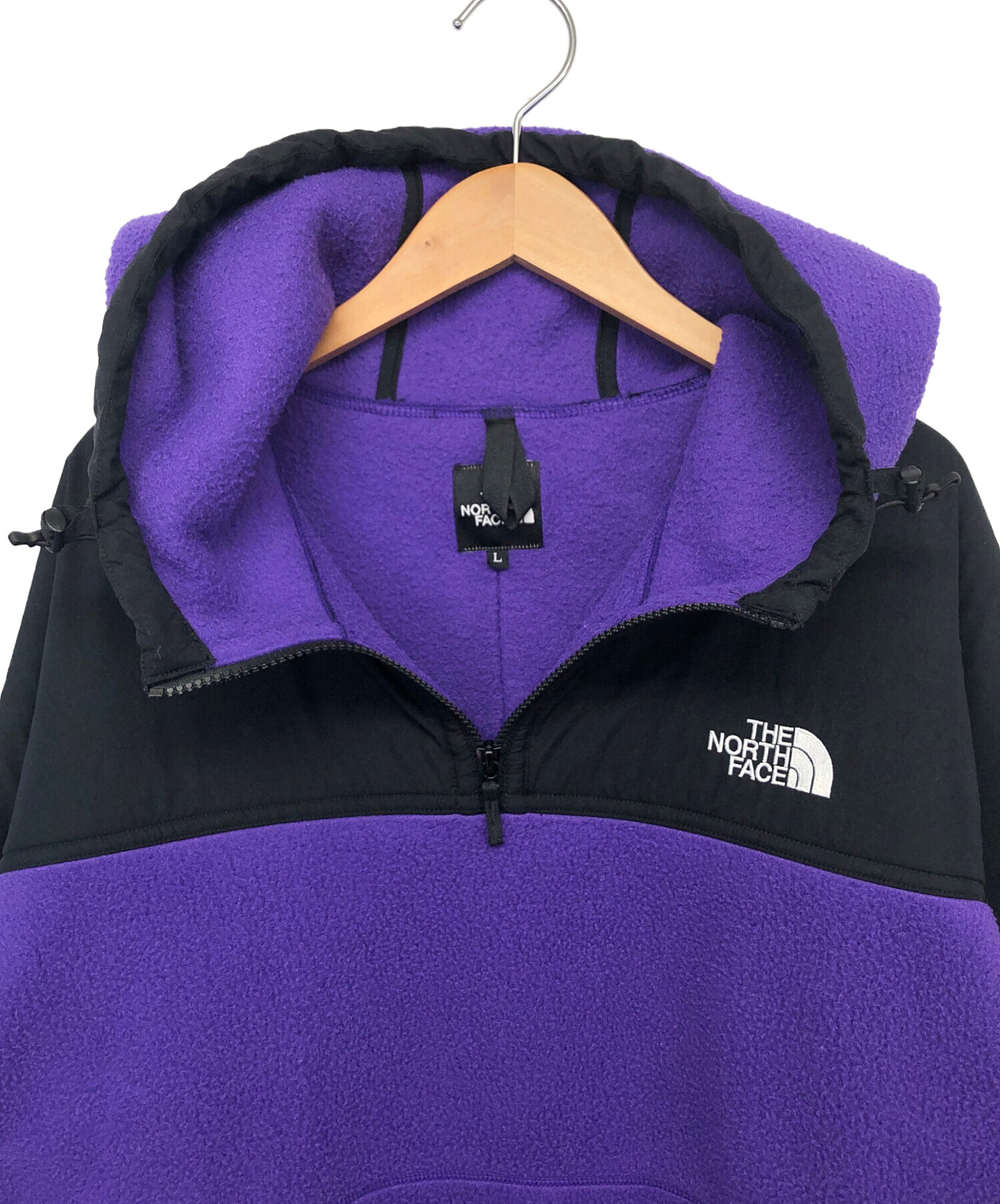 THE NORTH FACE (ザ ノース フェイス) ヒムフリースパーカー パープル×ブラック サイズ:L