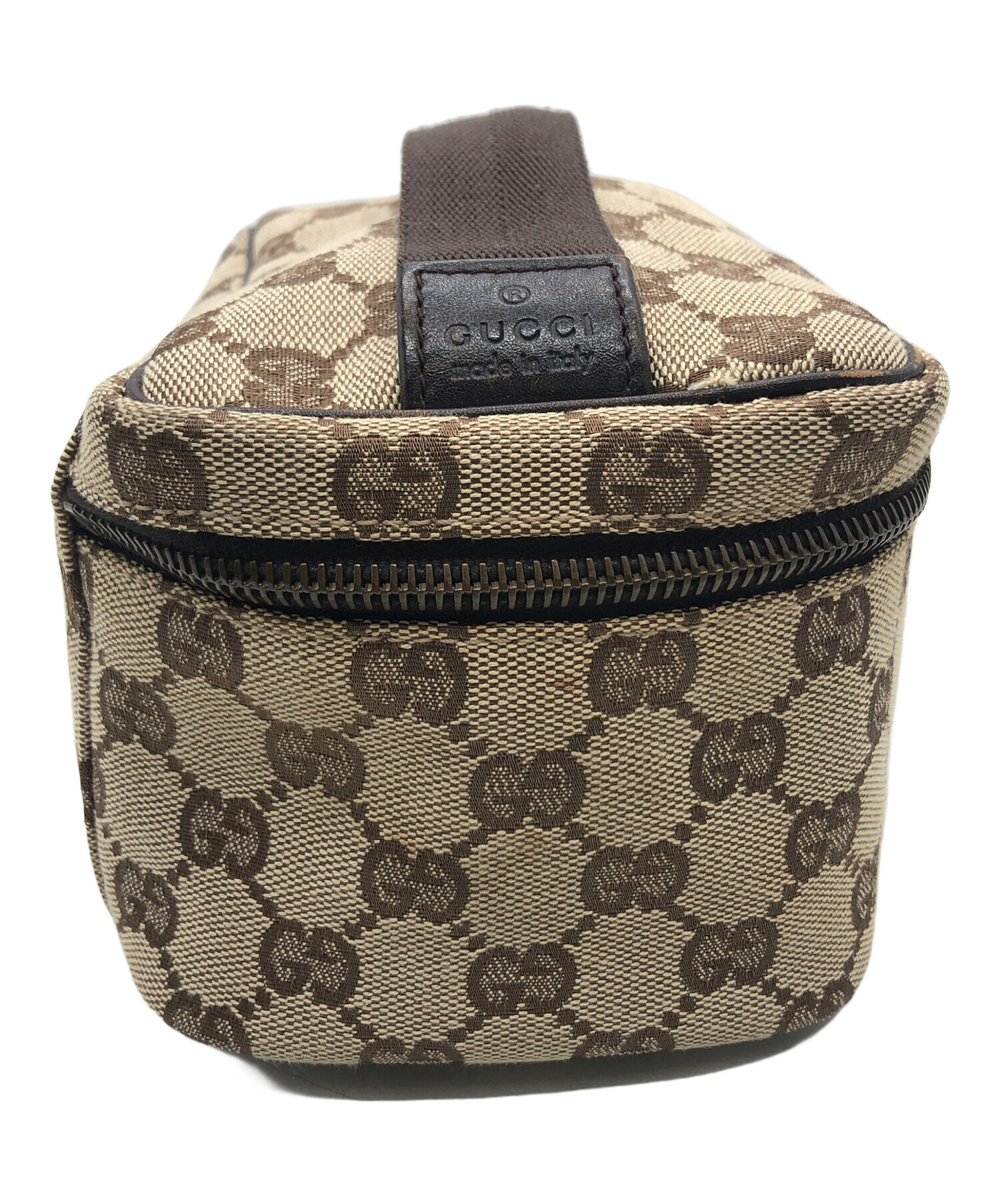 中古・古着通販】GUCCI (グッチ) バニティポーチ ブラウン×ベージュ｜ブランド・古着通販 トレファク公式【TREFAC  FASHION】スマホサイト