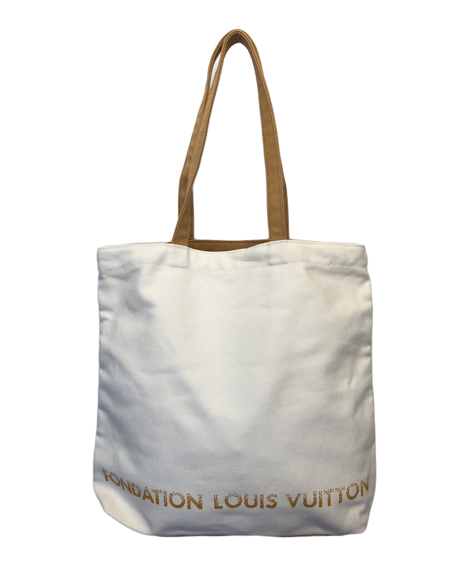 中古・古着通販】FONDATION LOUIS VUITTON (フォンダシオンルイヴィトン) トートバッグ ブラウン×ホワイト｜ブランド・古着通販  トレファク公式【TREFAC FASHION】スマホサイト