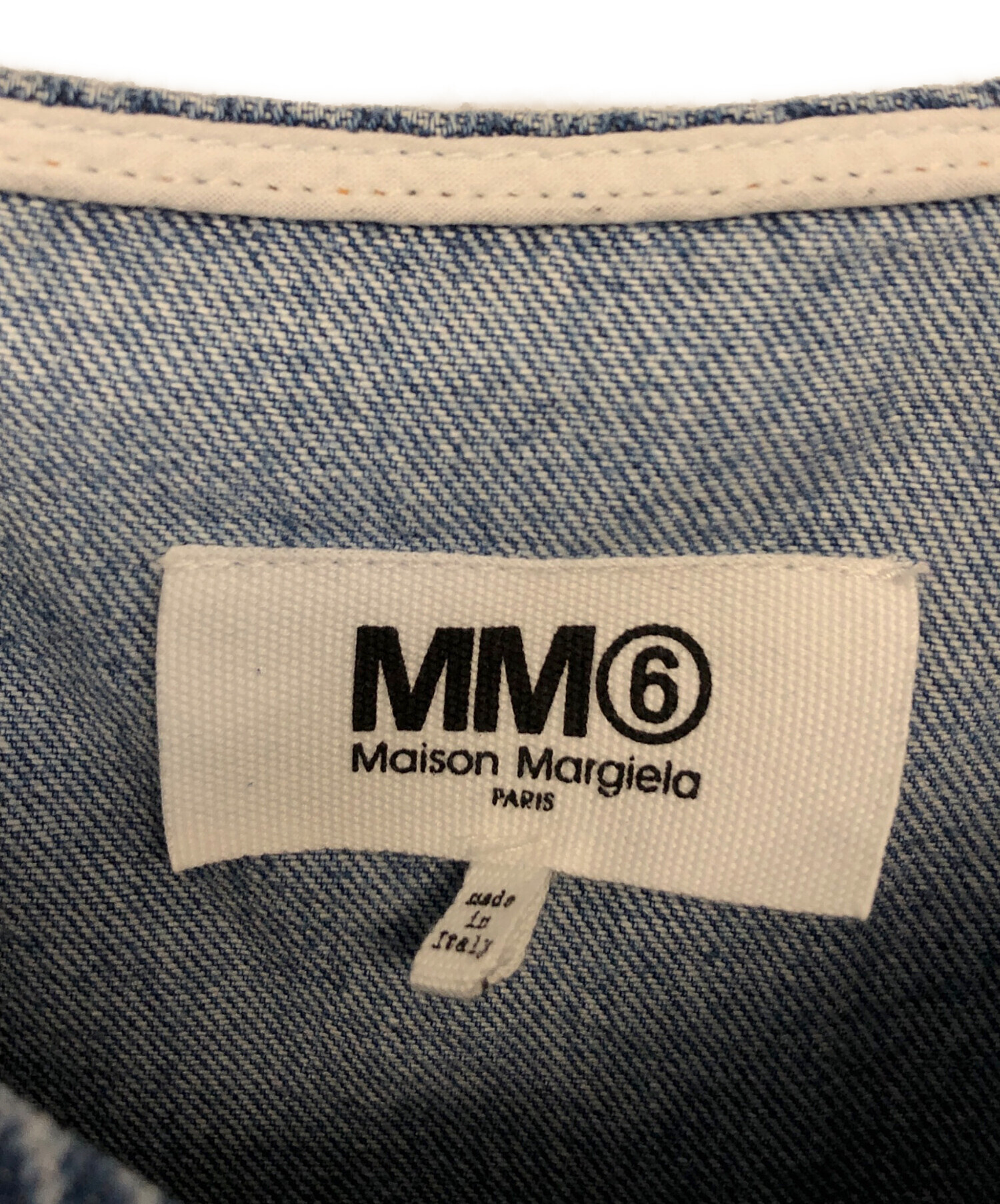 MM6 Maison Margiela (エムエムシックス メゾンマルジェラ) デニムワンピース ネイビー サイズ:36