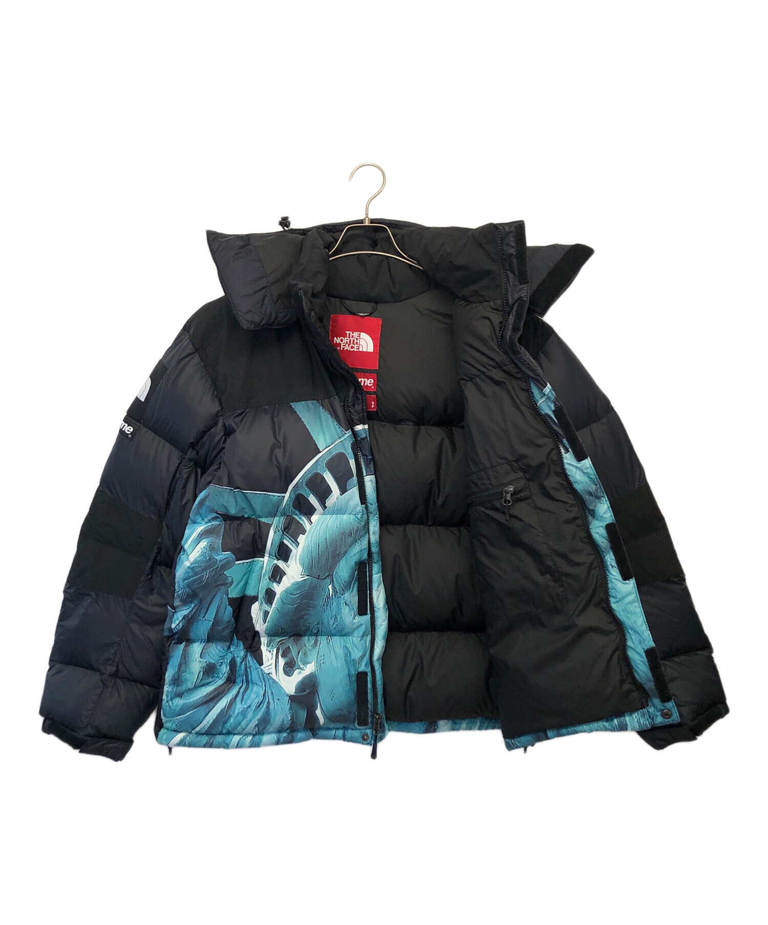 SUPREME (シュプリーム) THE NORTH FACE (ザ ノース フェイス) ダウンジャケット ブルー×ブラック サイズ:S