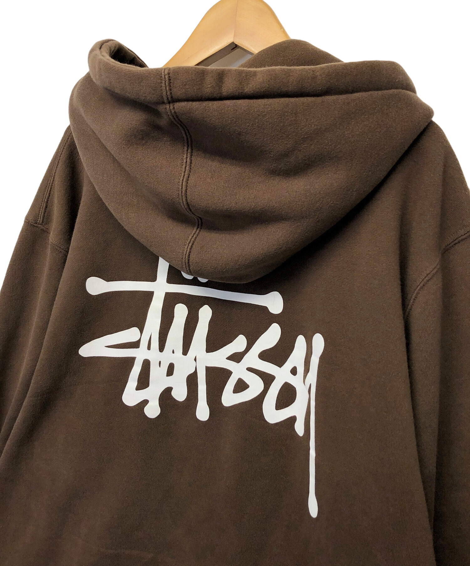 stussy (ステューシー) ジップパーカー ブラウン サイズ:XL