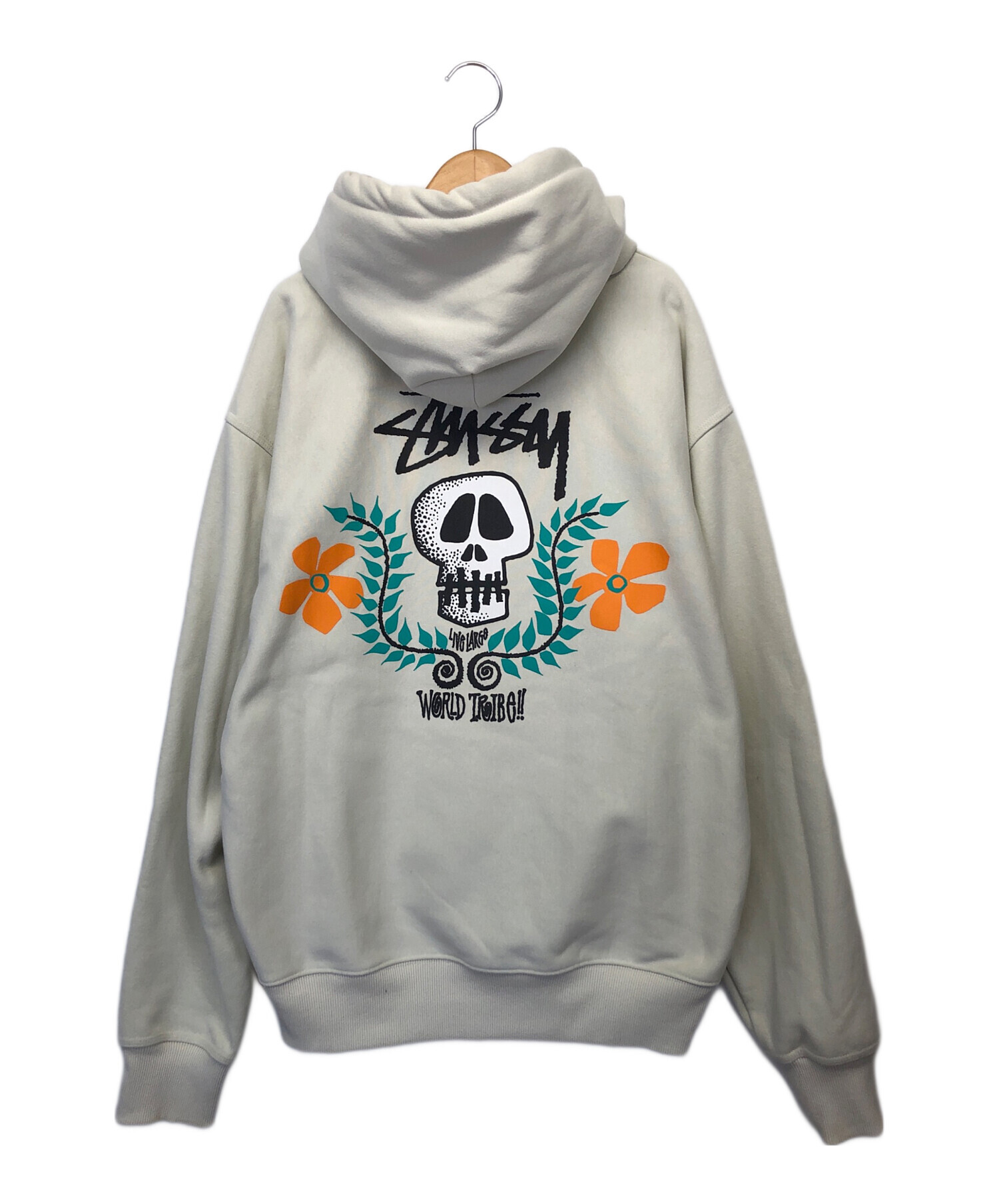 stussy (ステューシー) パーカー ライトグレー サイズ:L 未使用品