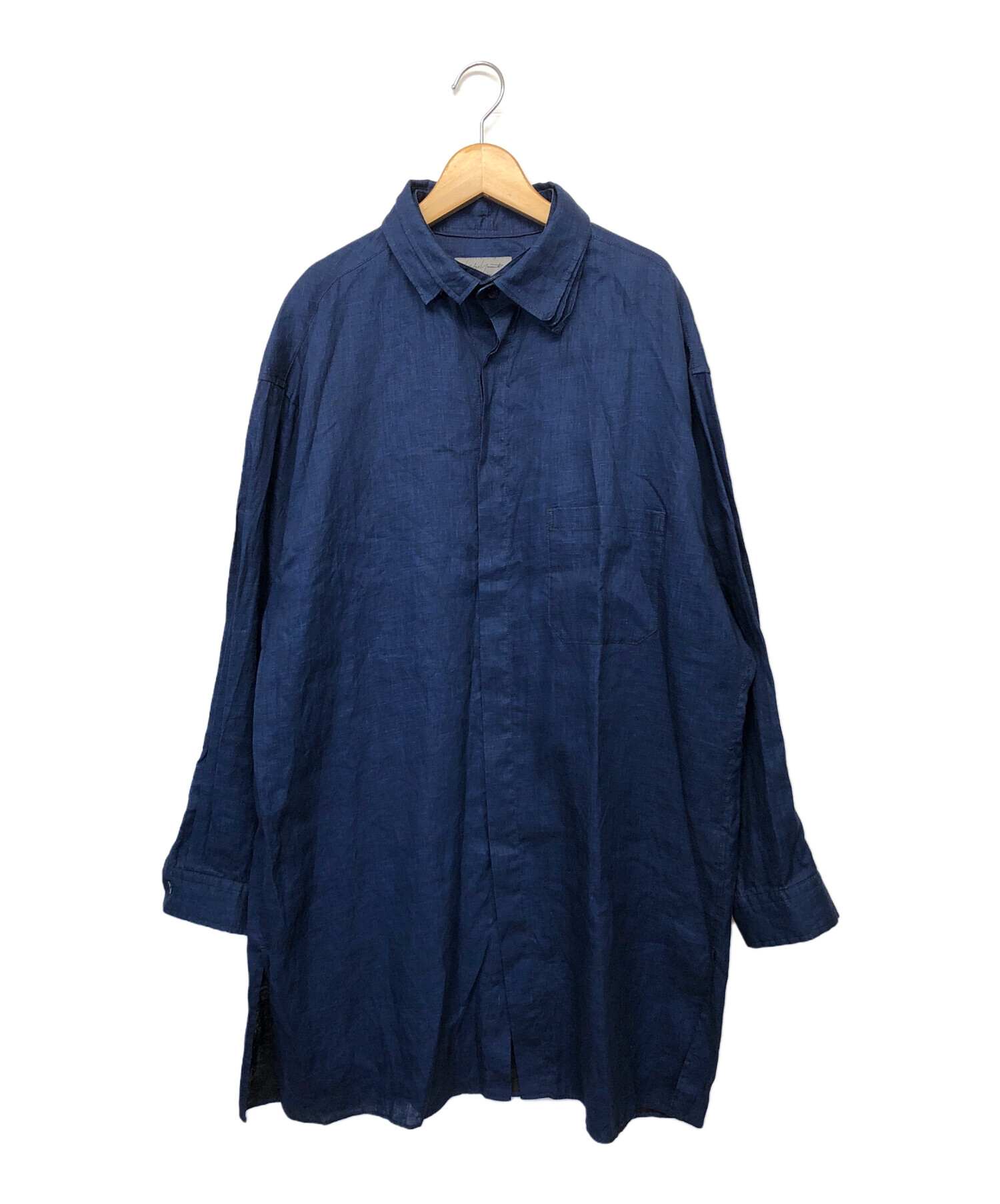 中古・古着通販】Yohji Yamamoto pour homme (ヨウジヤマモト プールオム) ロングシャツ ネイビー サイズ:２｜ブランド・古着通販  トレファク公式【TREFAC FASHION】スマホサイト