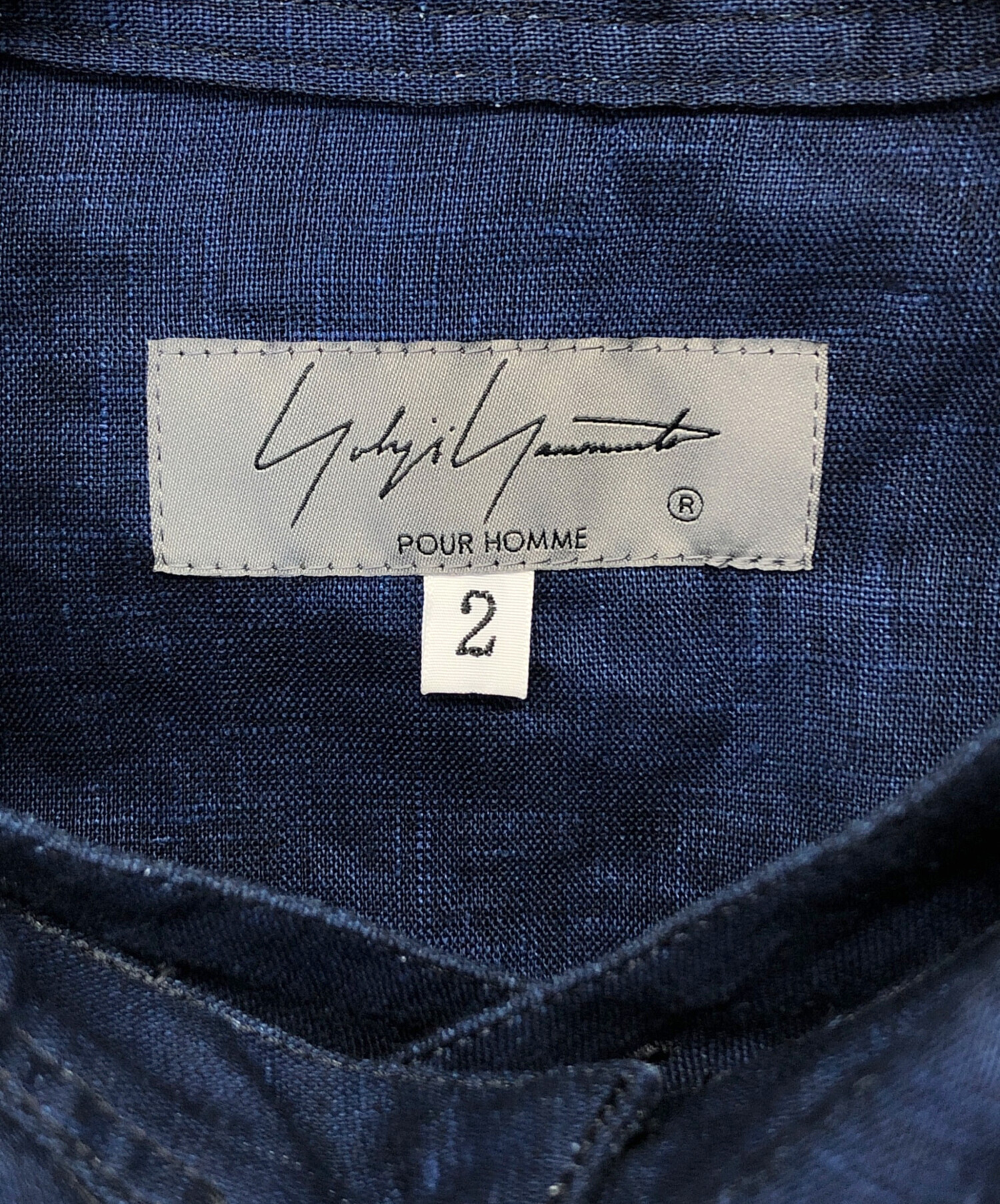 中古・古着通販】Yohji Yamamoto pour homme (ヨウジヤマモト プールオム) ロングシャツ ネイビー サイズ:２｜ブランド・古着通販  トレファク公式【TREFAC FASHION】スマホサイト