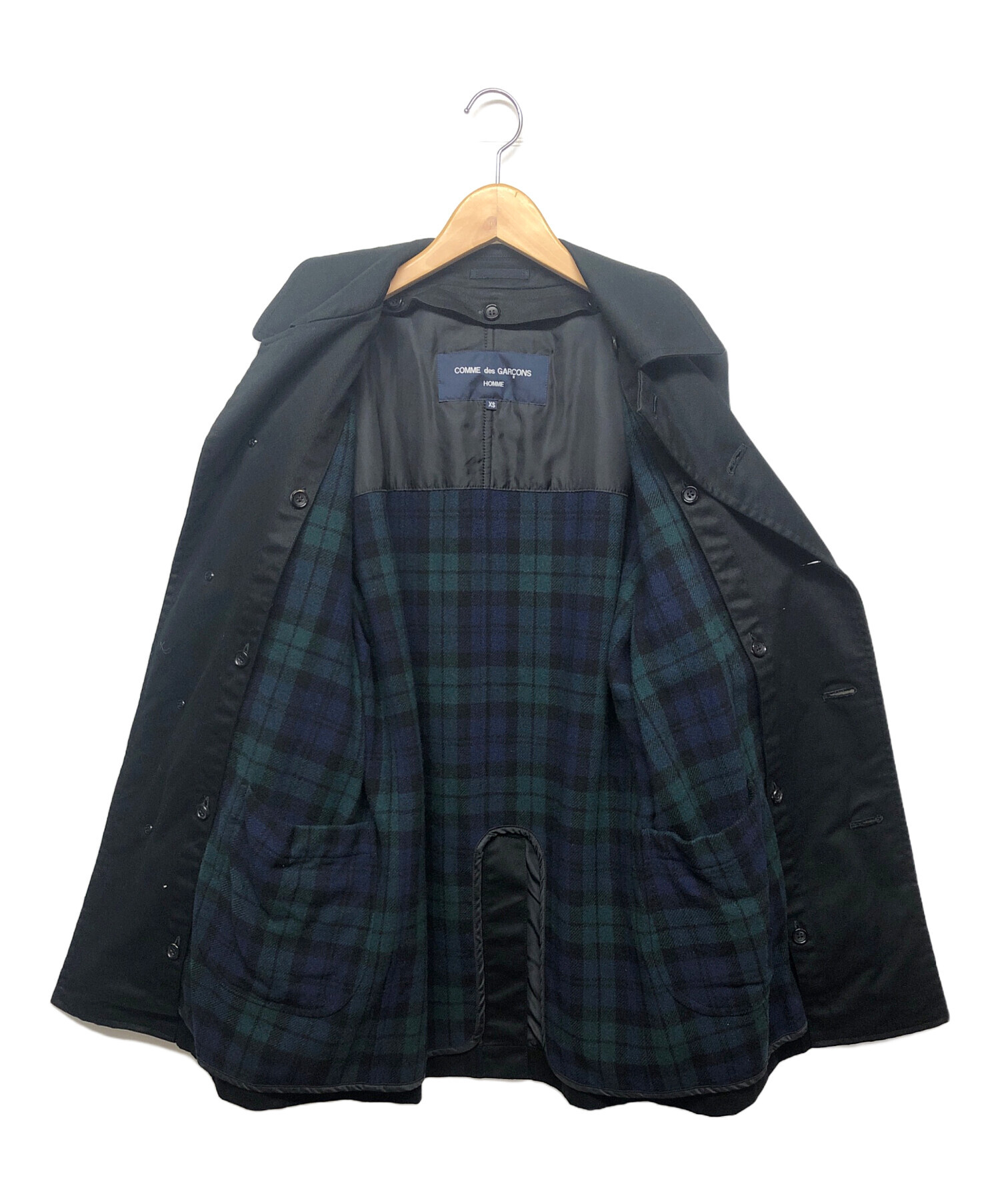 中古・古着通販】COMME des GARCONS HOMME (コムデギャルソン オム) ハーフコート ブラック サイズ:XS｜ブランド・古着通販  トレファク公式【TREFAC FASHION】スマホサイト