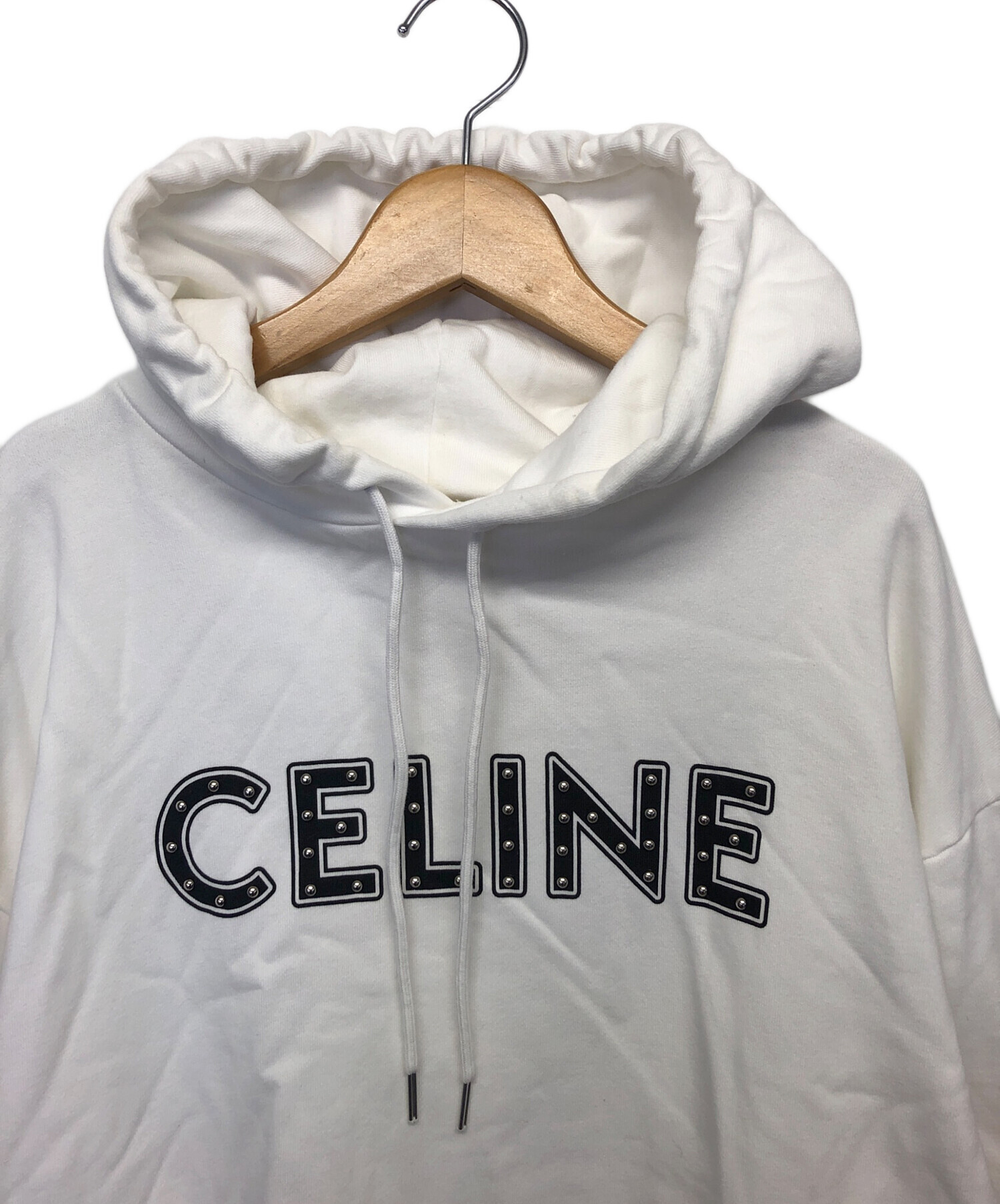 中古・古着通販】CELINE (セリーヌ) プルオーバーパーカー ホワイト サイズ:L｜ブランド・古着通販 トレファク公式【TREFAC  FASHION】スマホサイト