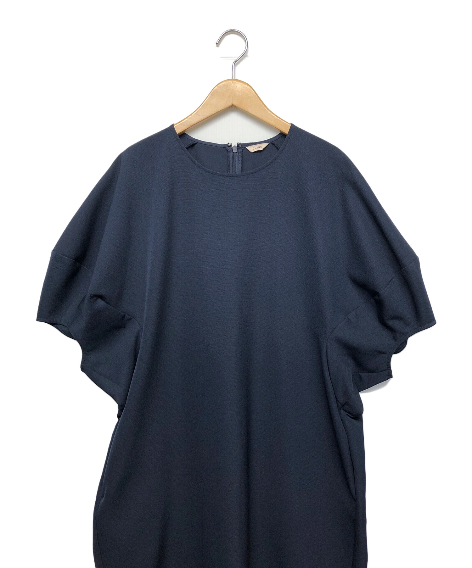 中古・古着通販】CLANE (クラネ) LANTERN SLEEVE ONE PIECE ネイビー サイズ:２｜ブランド・古着通販  トレファク公式【TREFAC FASHION】スマホサイト