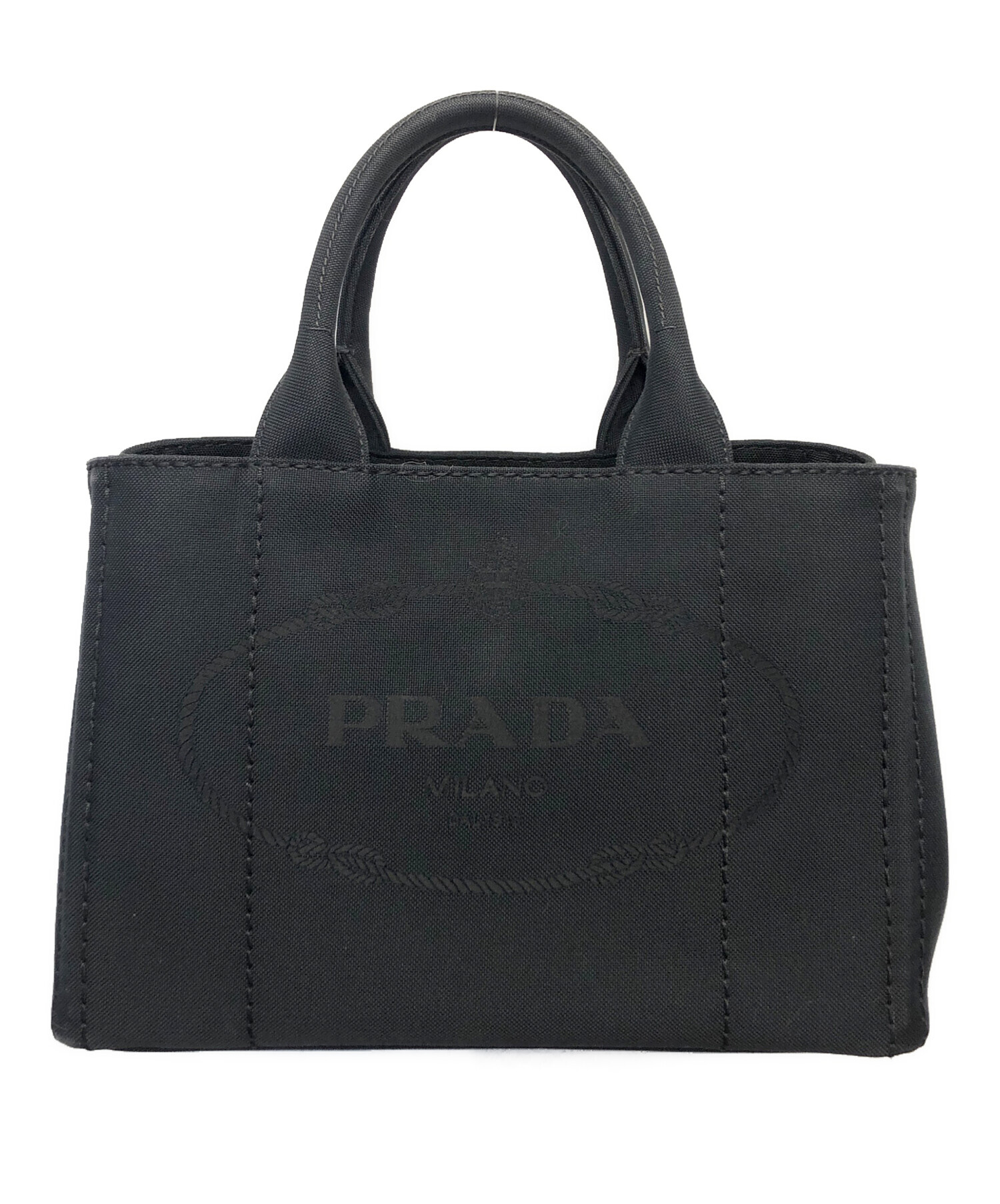 中古・古着通販】PRADA (プラダ) カナパ ハンドバッグ ブラック｜ブランド・古着通販 トレファク公式【TREFAC FASHION】スマホサイト