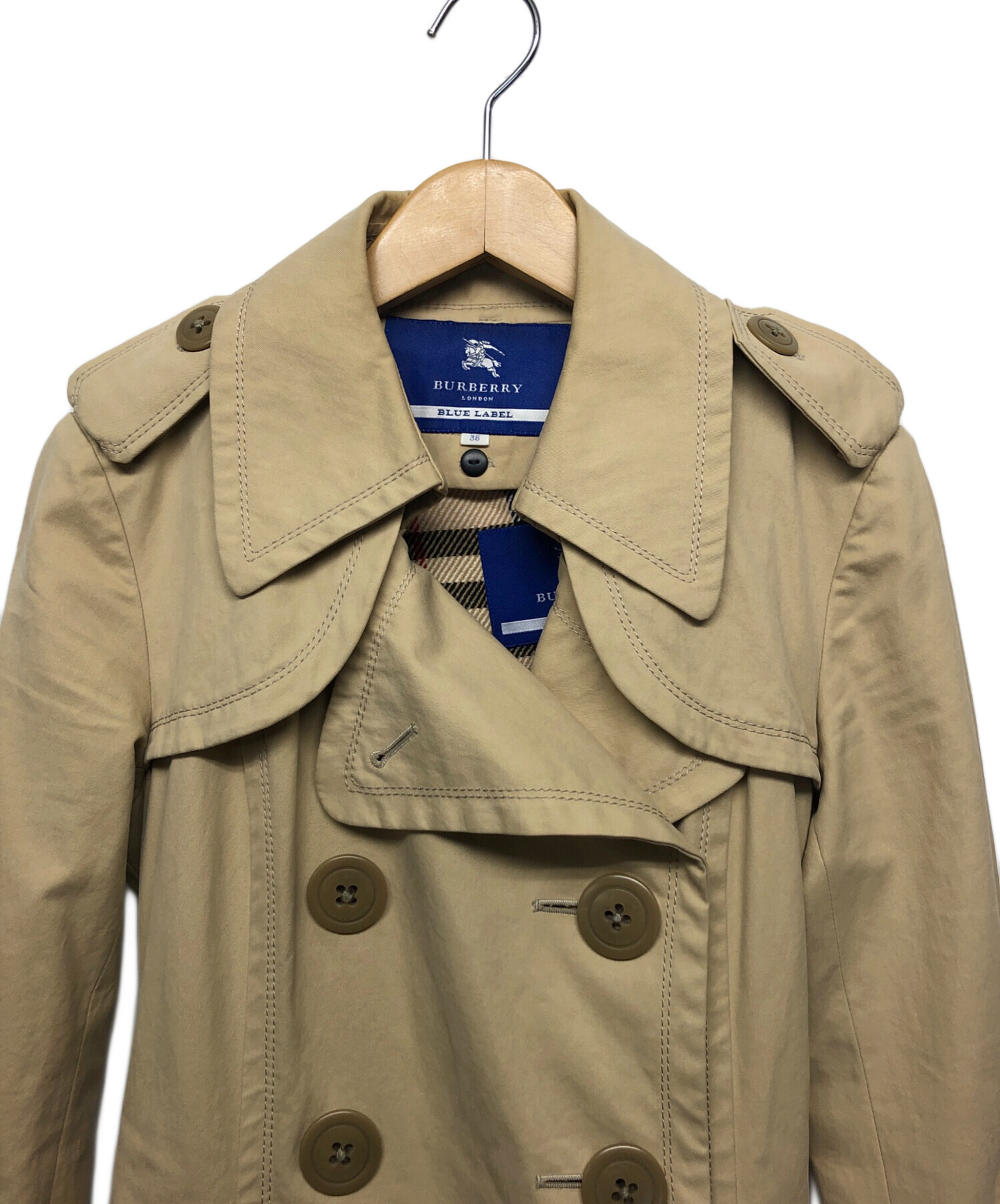 中古・古着通販】BURBERRY BLUE LABEL (バーバリーブルーレーベル) トレンチコート ベージュ サイズ:38｜ブランド・古着通販  トレファク公式【TREFAC FASHION】スマホサイト