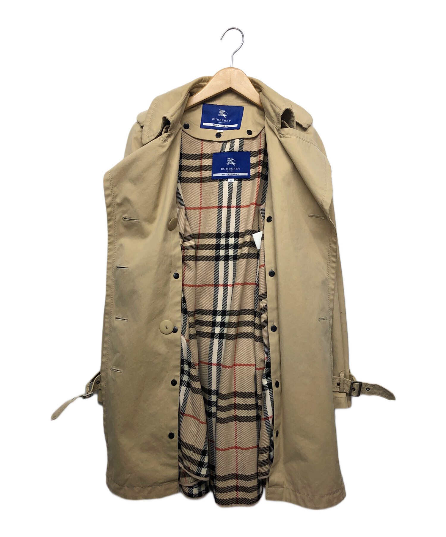 中古・古着通販】BURBERRY BLUE LABEL (バーバリーブルーレーベル) トレンチコート ベージュ サイズ:38｜ブランド・古着通販  トレファク公式【TREFAC FASHION】スマホサイト