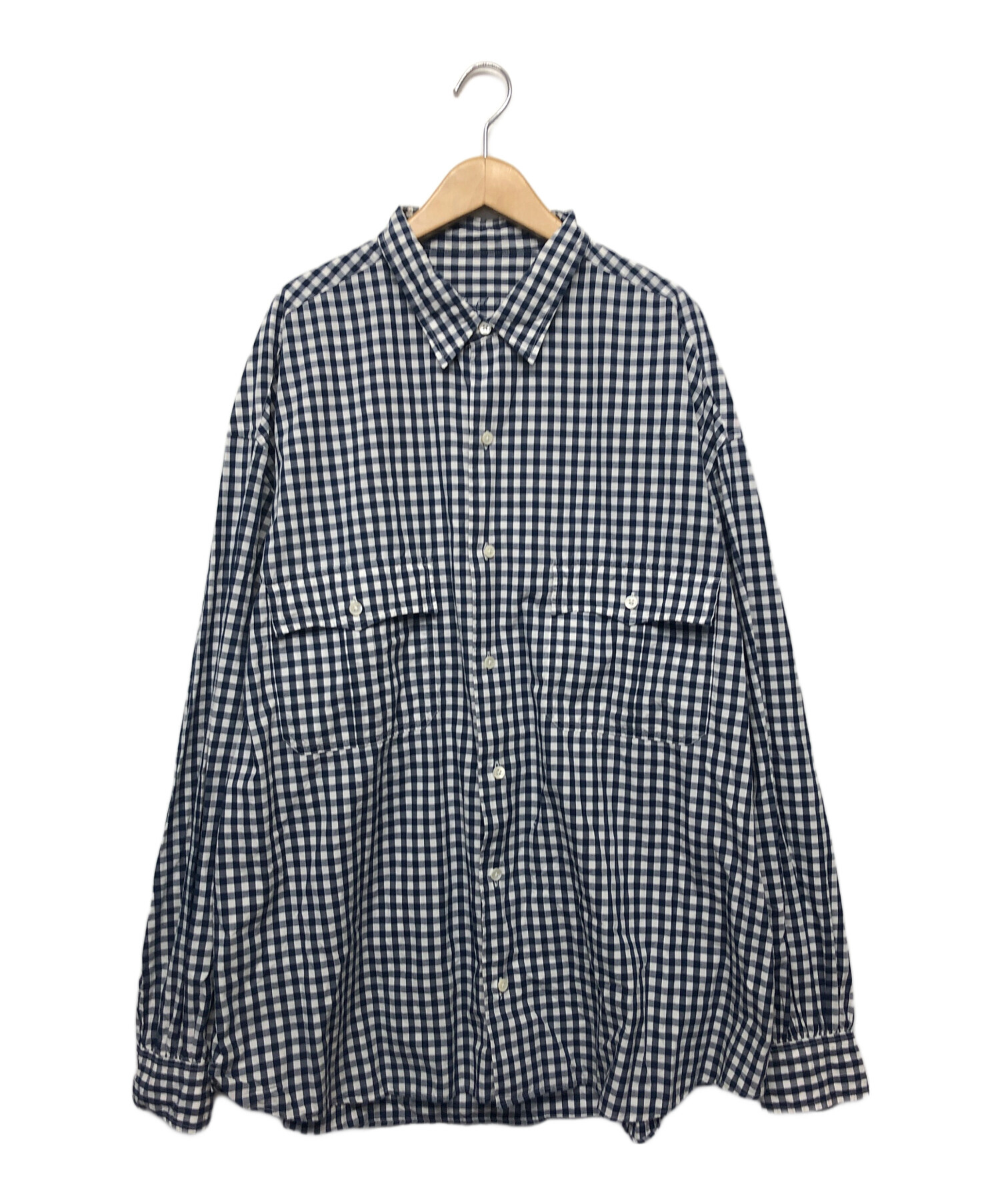 PORTER Classic (ポータークラシック) ロールアップシャツ ブルー サイズ:XXL メンズ 長袖シャツ/ブラウス 中古・古着