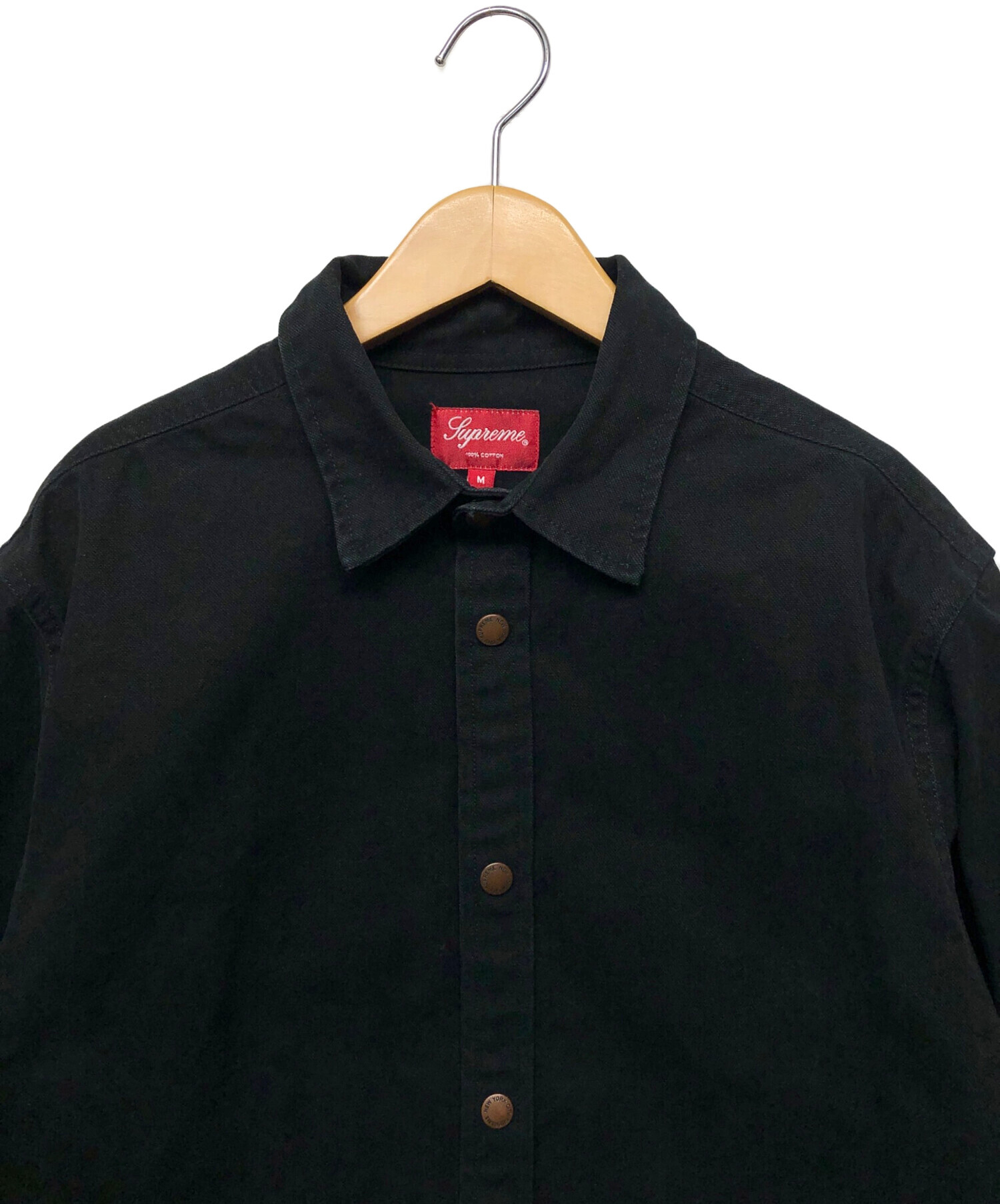 Supreme (シュプリーム) LOGO Taping Work shirt ブラック サイズ:M