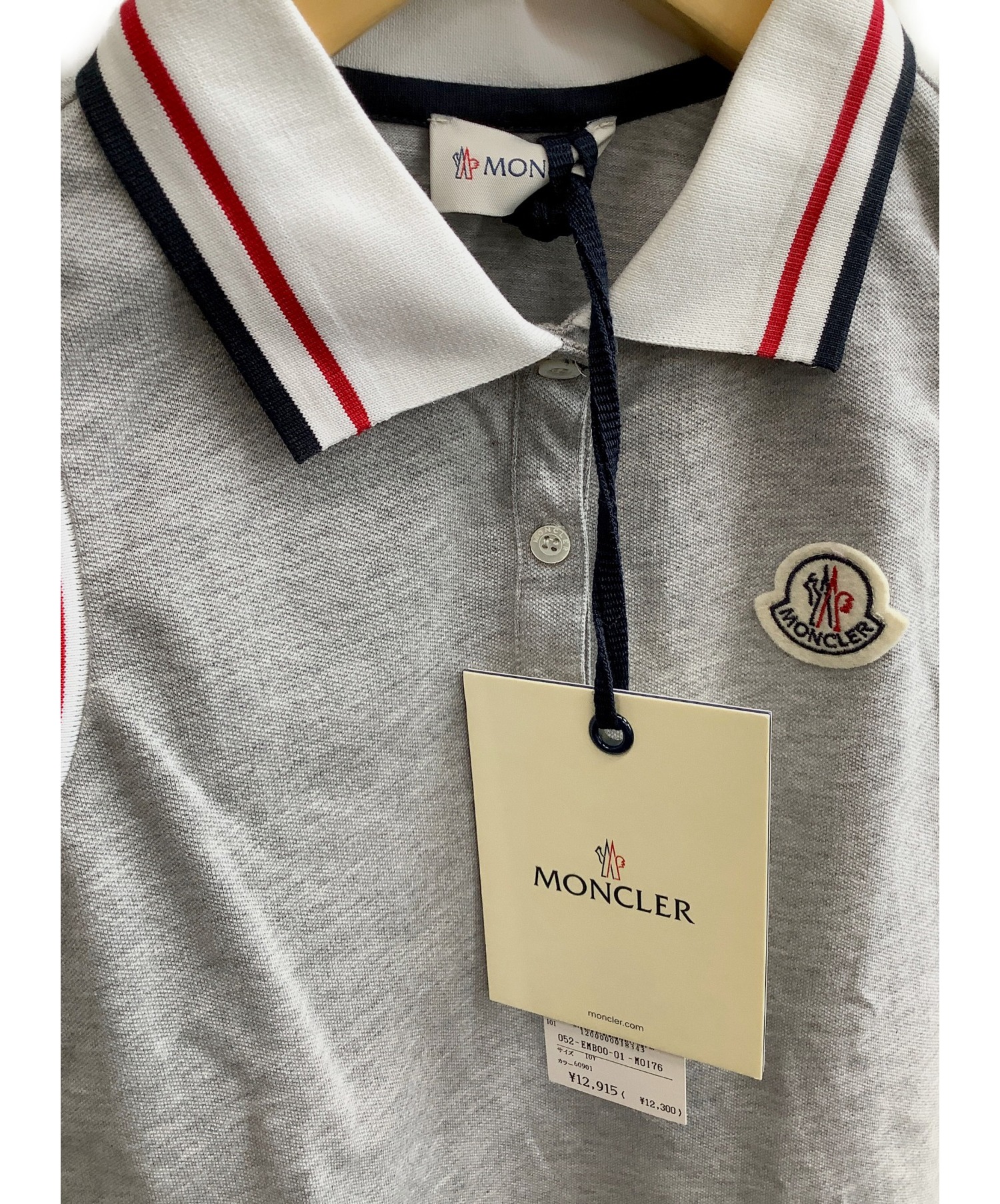 MONCLER (モンクレール) ノースリーブポロシャツ グレー サイズ:140cm(10Y) 未使用品