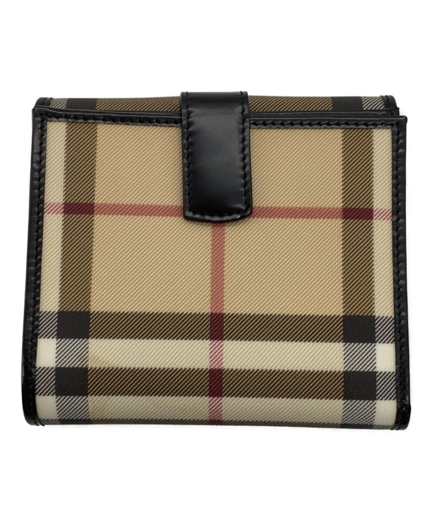 中古・古着通販】BURBERRY (バーバリー) 2つ折り財布 ベージュ