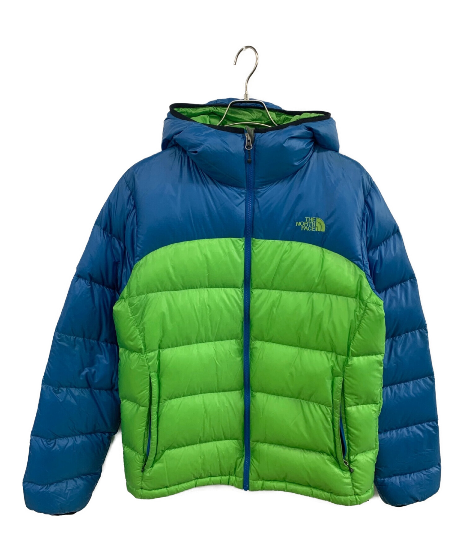 THE NORTH FACE (ザ ノース フェイス) アコンカグアフーディ ブルー×グリーン サイズ:XL