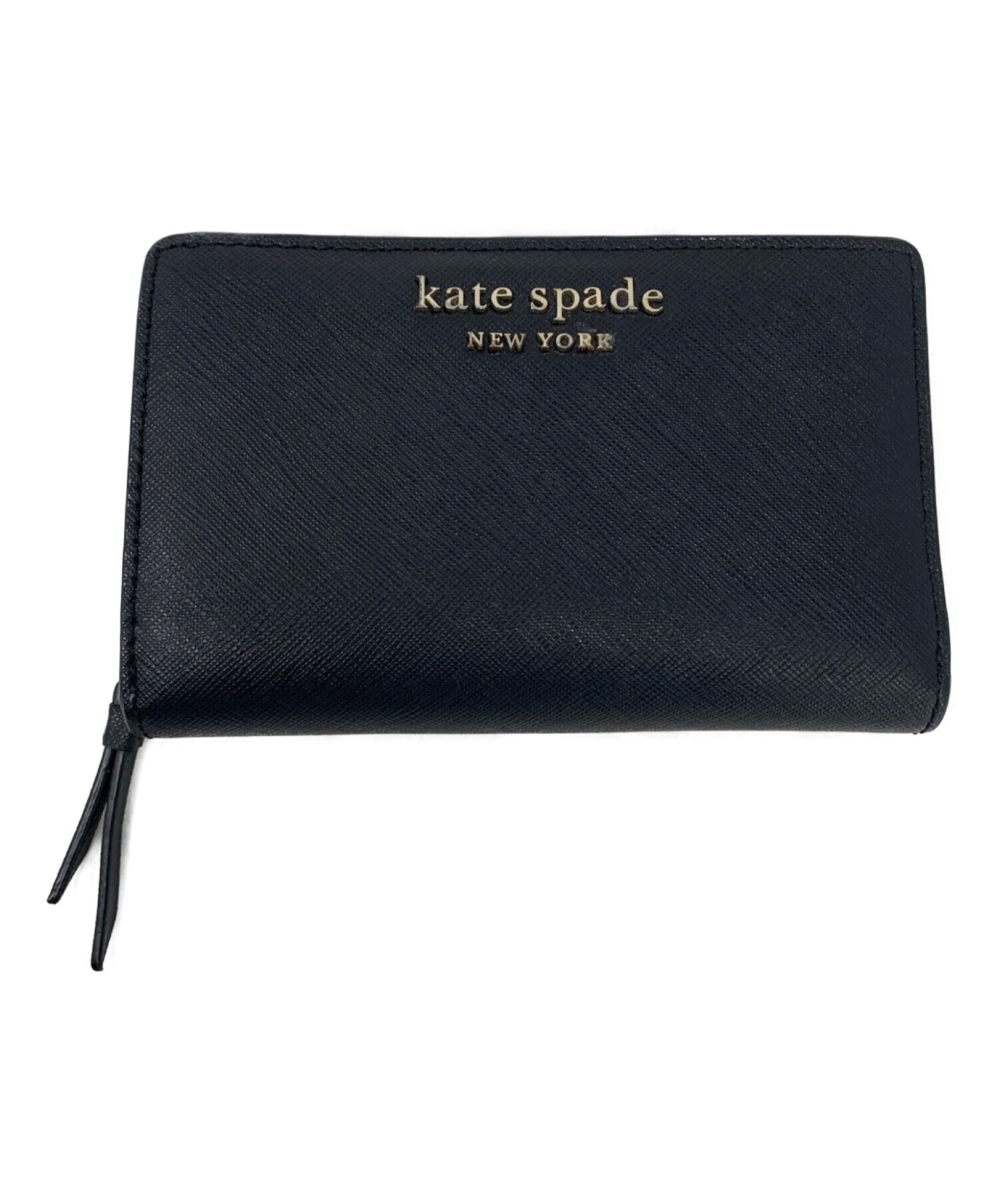 中古・古着通販】Kate Spade (ケイトスペード) 2つ折り財布 ブラック