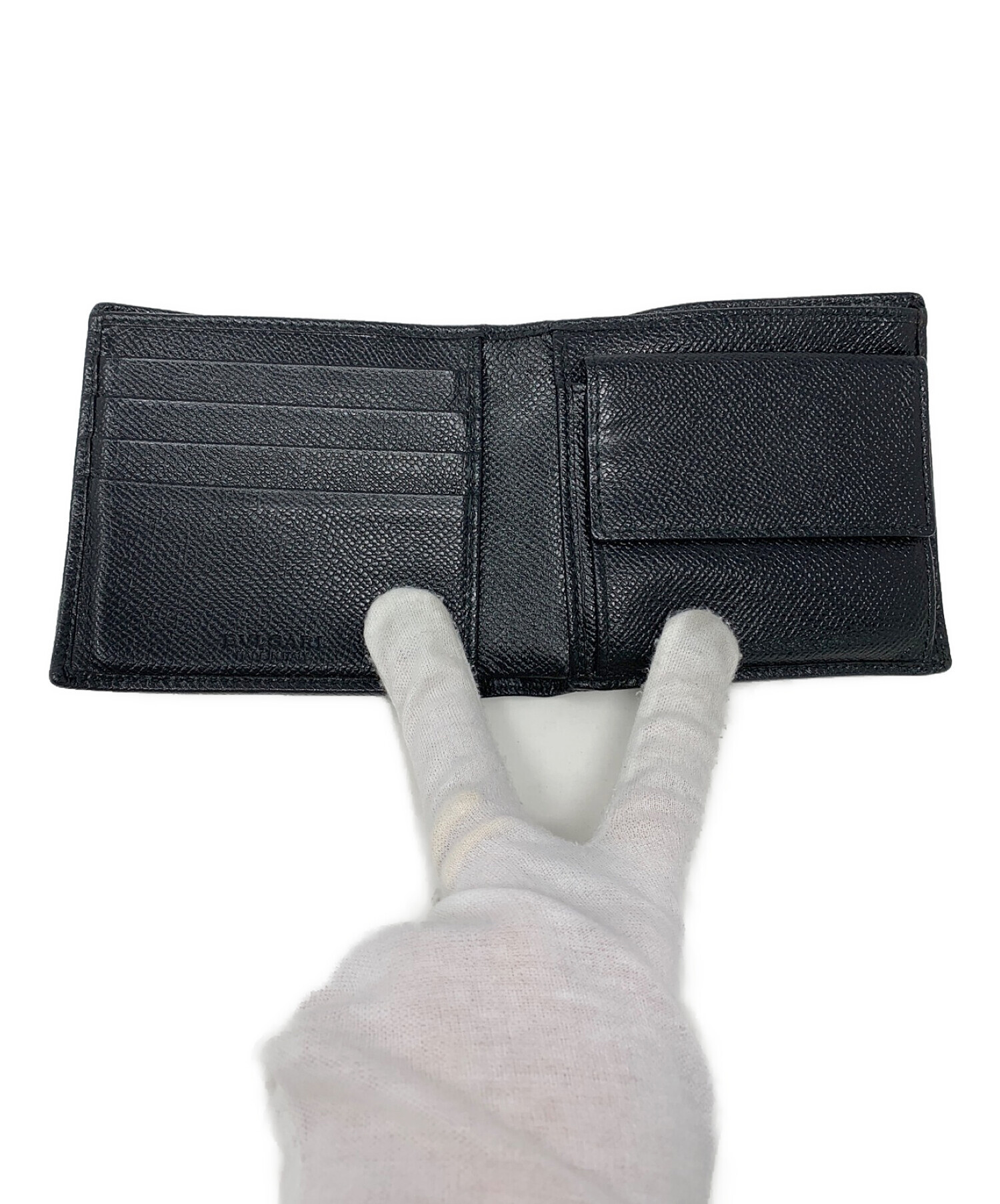 中古・古着通販】BVLGARI (ブルガリ) 2つ折り財布 ブラック サイズ