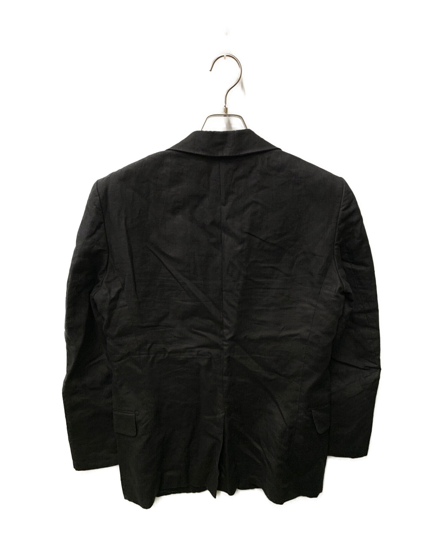 TOMORROW LAND PILGRIM (トゥモローランド ピルグリム) リネンテーラードジャケット ブラック サイズ:46