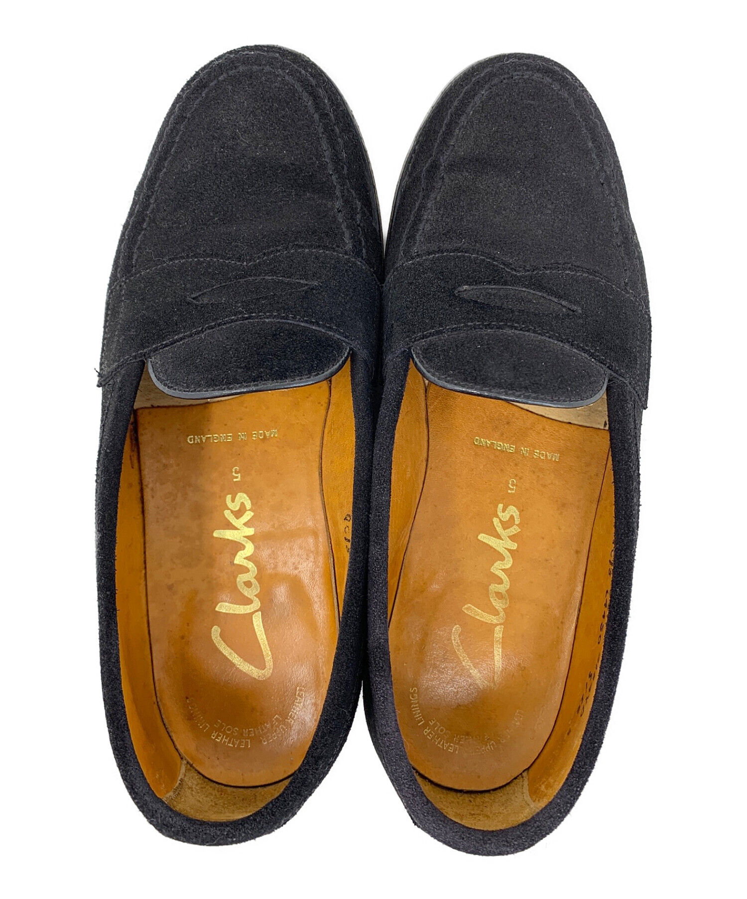 中古・古着通販】CLARKS (クラークス) スウェードコインローファー