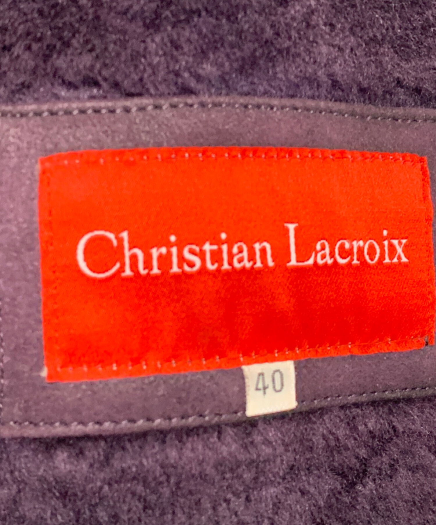 中古・古着通販】Christian Lacroix (クリスチャン ラクロワ) Christian Lacroix ムートンジャケット パープル  サイズ:40｜ブランド・古着通販 トレファク公式【TREFAC FASHION】スマホサイト