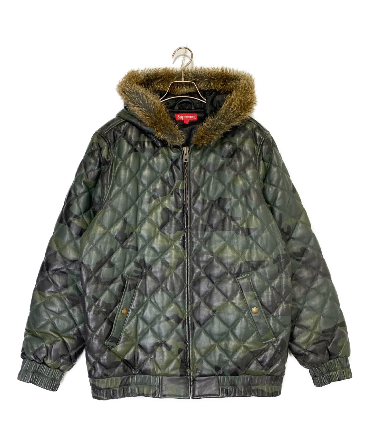 中古・古着通販】SUPREME (シュプリーム) Quilted Leather Hooded Jacket サイズ:L｜ブランド・古着通販  トレファク公式【TREFAC FASHION】スマホサイト