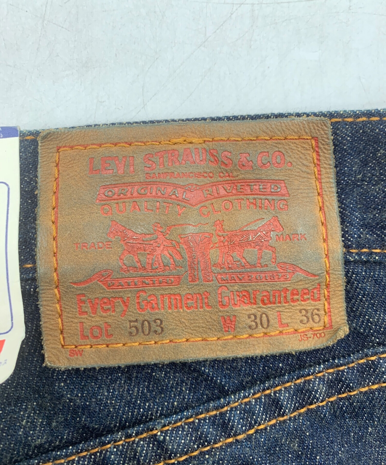 LEVI'S 503 (リーバイス503) 90's LEVI’S 503 デニムパンツ フィリピン製 インディゴ サイズ:W30(76cm)×L36  未使用品