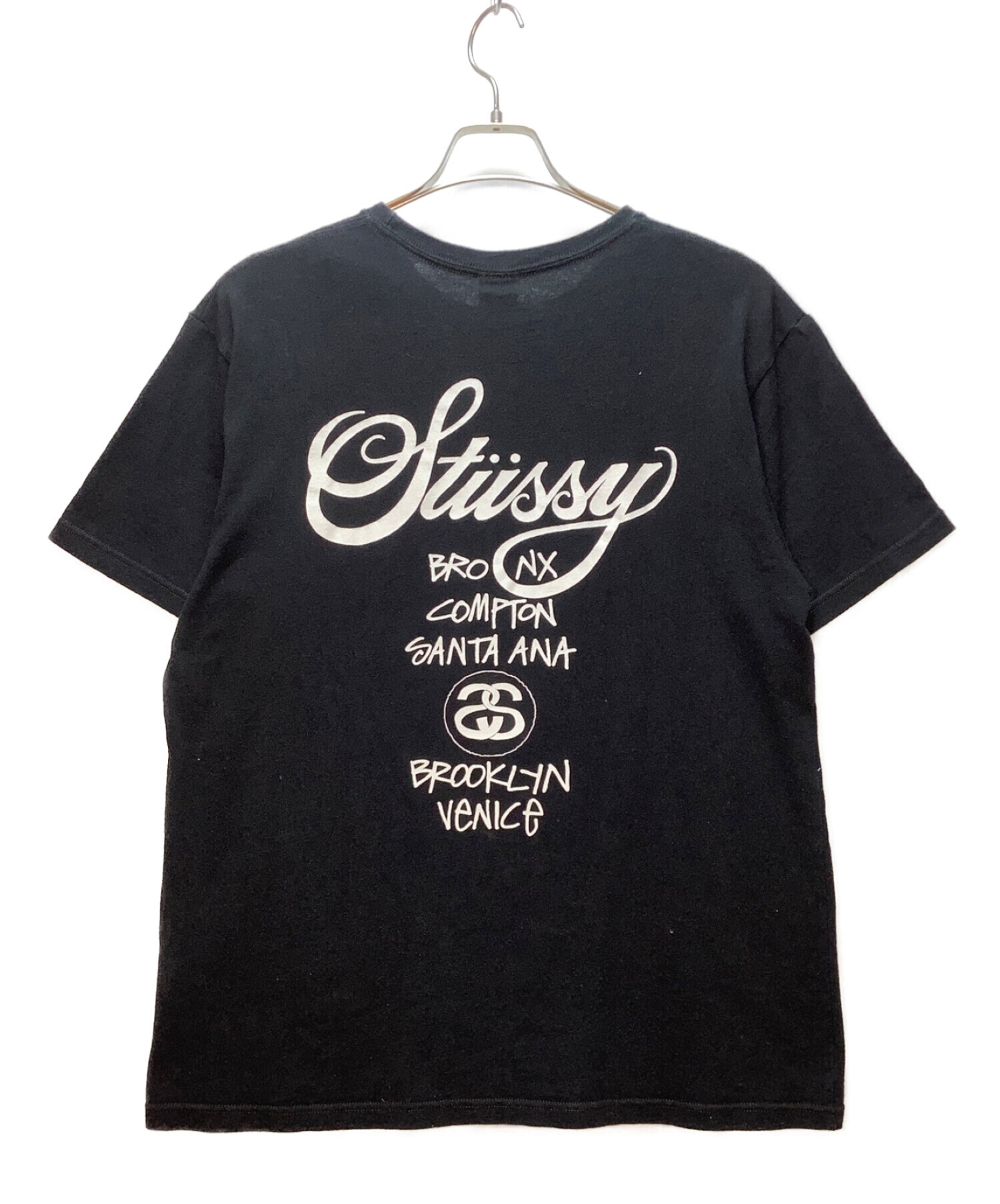 中古・古着通販】stussy (ステューシー) プリントTシャツ ブラック