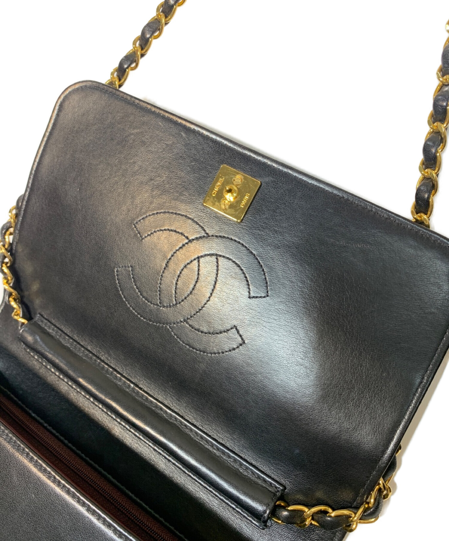 中古・古着通販】CHANEL (シャネル) マトラッセ チェーンショルダーバッグ ブラック｜ブランド・古着通販 トレファク公式【TREFAC  FASHION】スマホサイト