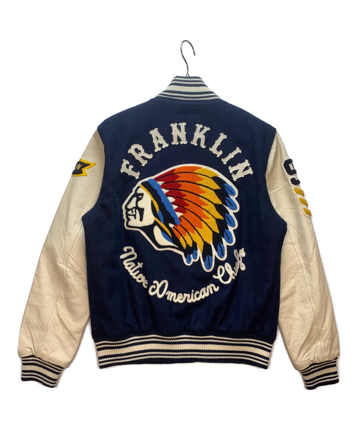 中古・古着通販】Franklin & Marshall (フランクリン＆マーシャル) レザースタジャン ネイビー×ホワイト  サイズ:M｜ブランド・古着通販 トレファク公式【TREFAC FASHION】スマホサイト