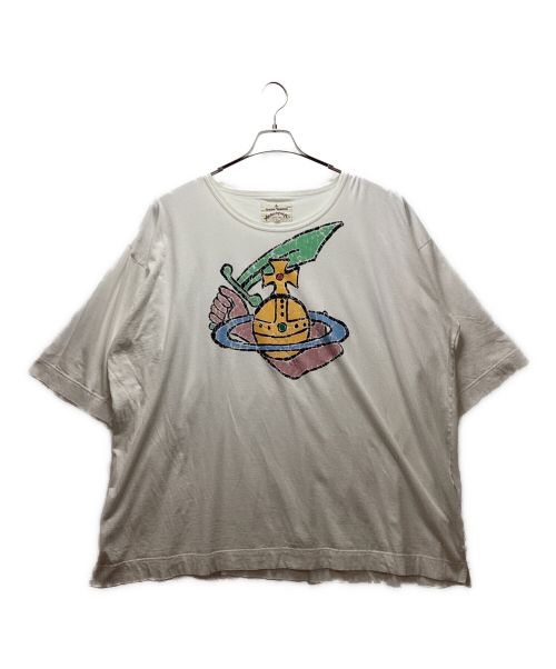 【中古・古着通販】Vivienne Westwood ANGLOMANIA (ヴィヴィアンウエストウッド アングロマニア) オーバーサイズプリント Tシャツ ホワイト サイズ:38｜ブランド・古着通販 トレファク公式【TREFAC FASHION】スマホサイト