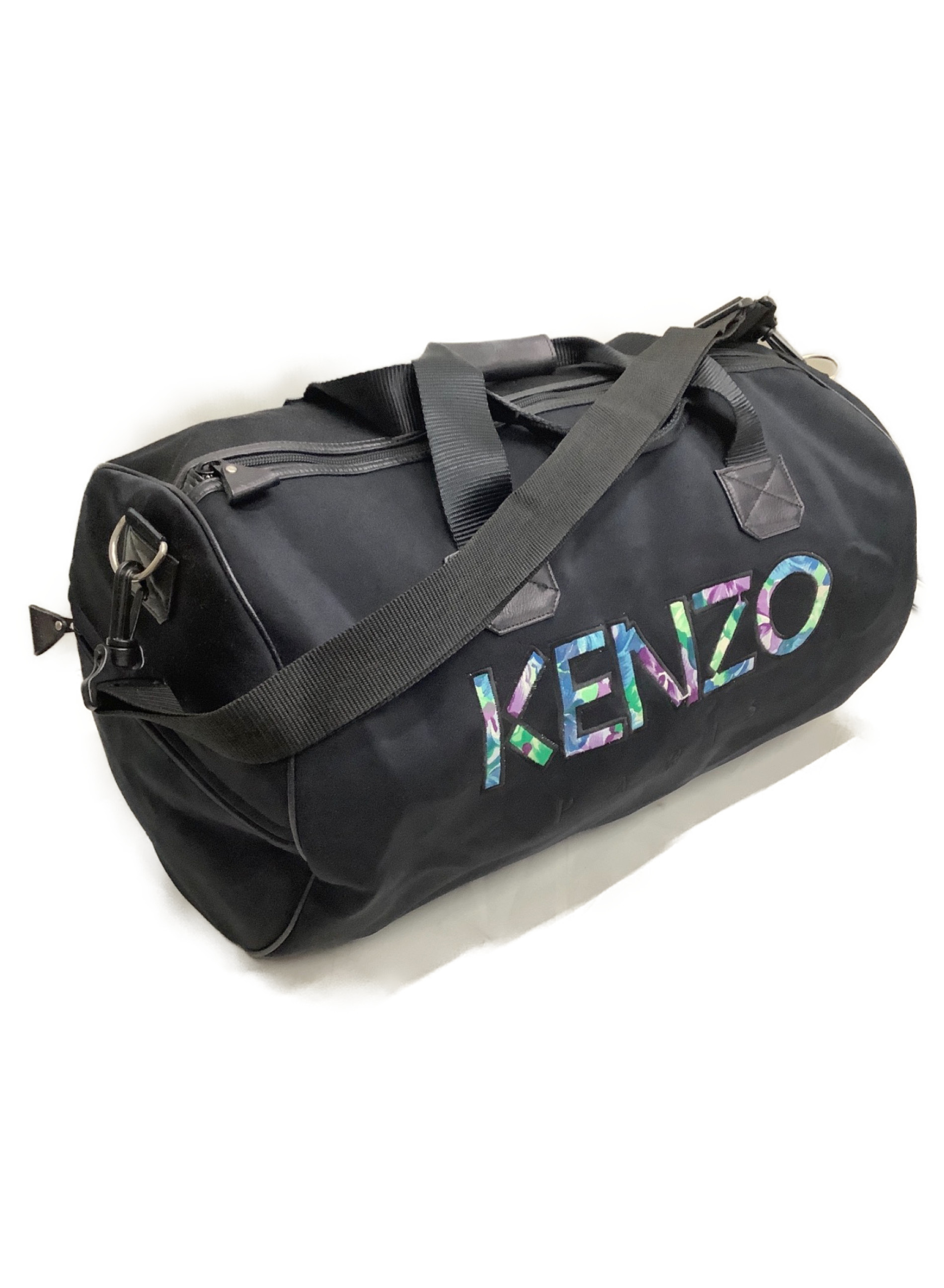KENZO (ケンゾー) 刺繍ボストンバッグ ブラック