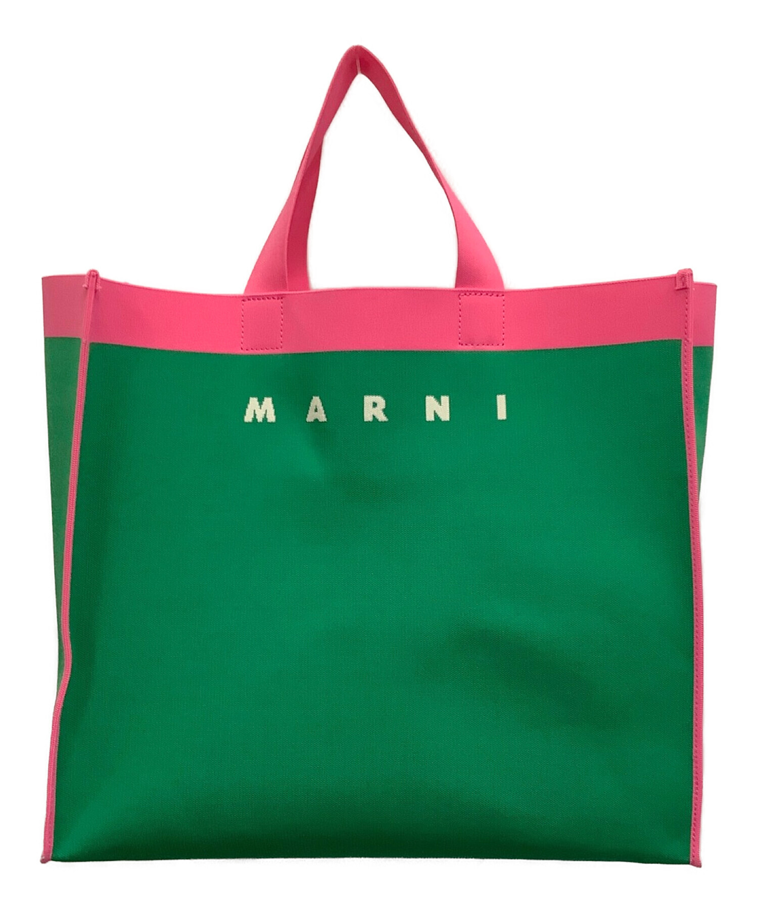 【お買い得】 MARNI ジャカード製バッグ グリーン×ピンク