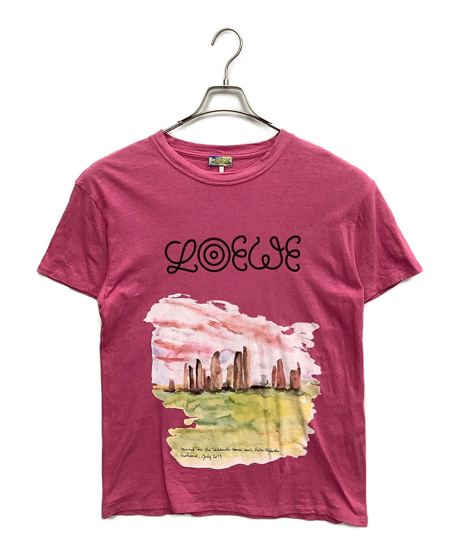 LOEWE (ロエベ) 半袖Tシャツ ピンク サイズ:M