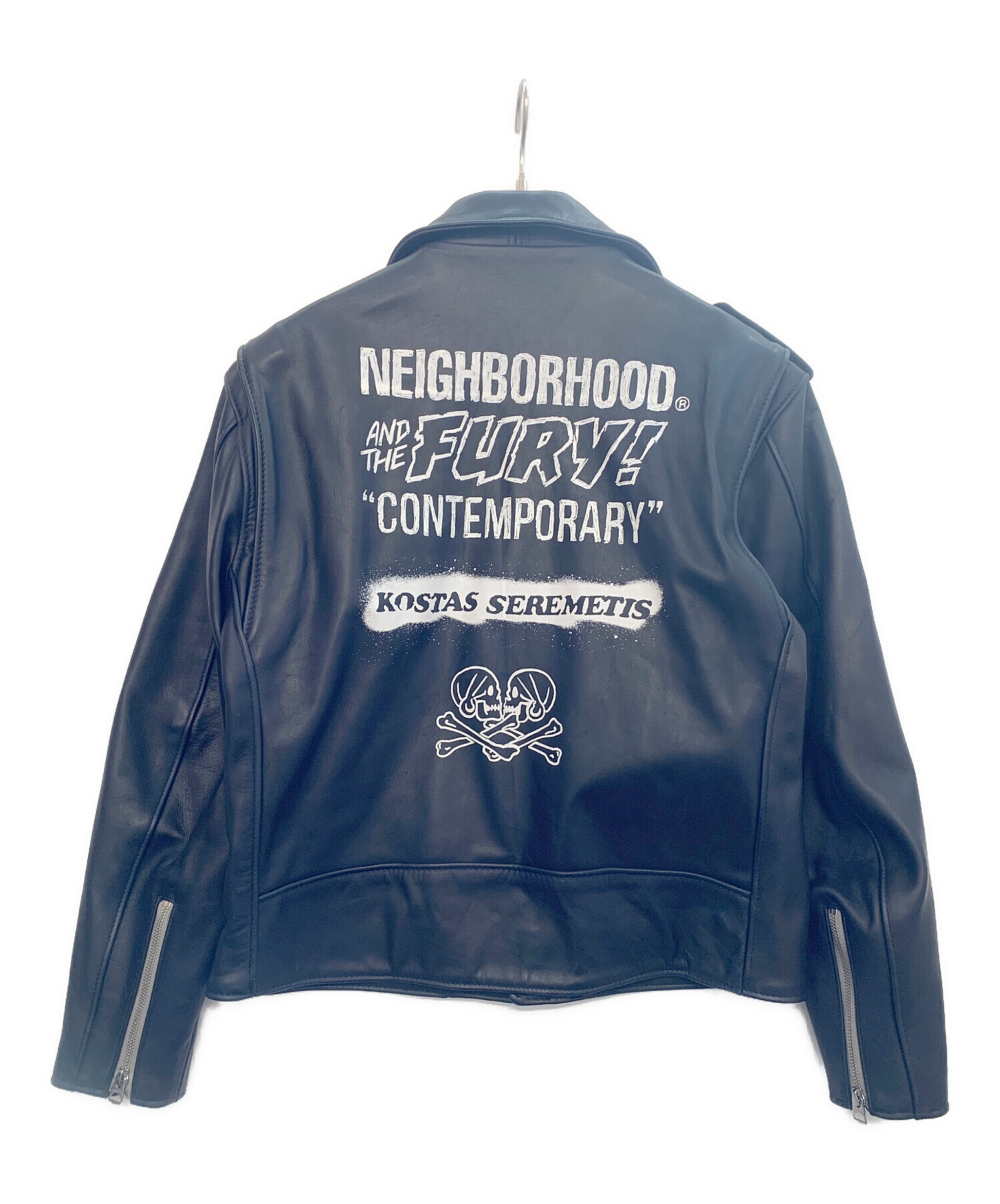 中古・古着通販】Schott (ショット) NEIGHBORHOOD (ネイバーフッド) レザージャケット ブラック サイズ:38｜ブランド・古着通販  トレファク公式【TREFAC FASHION】スマホサイト