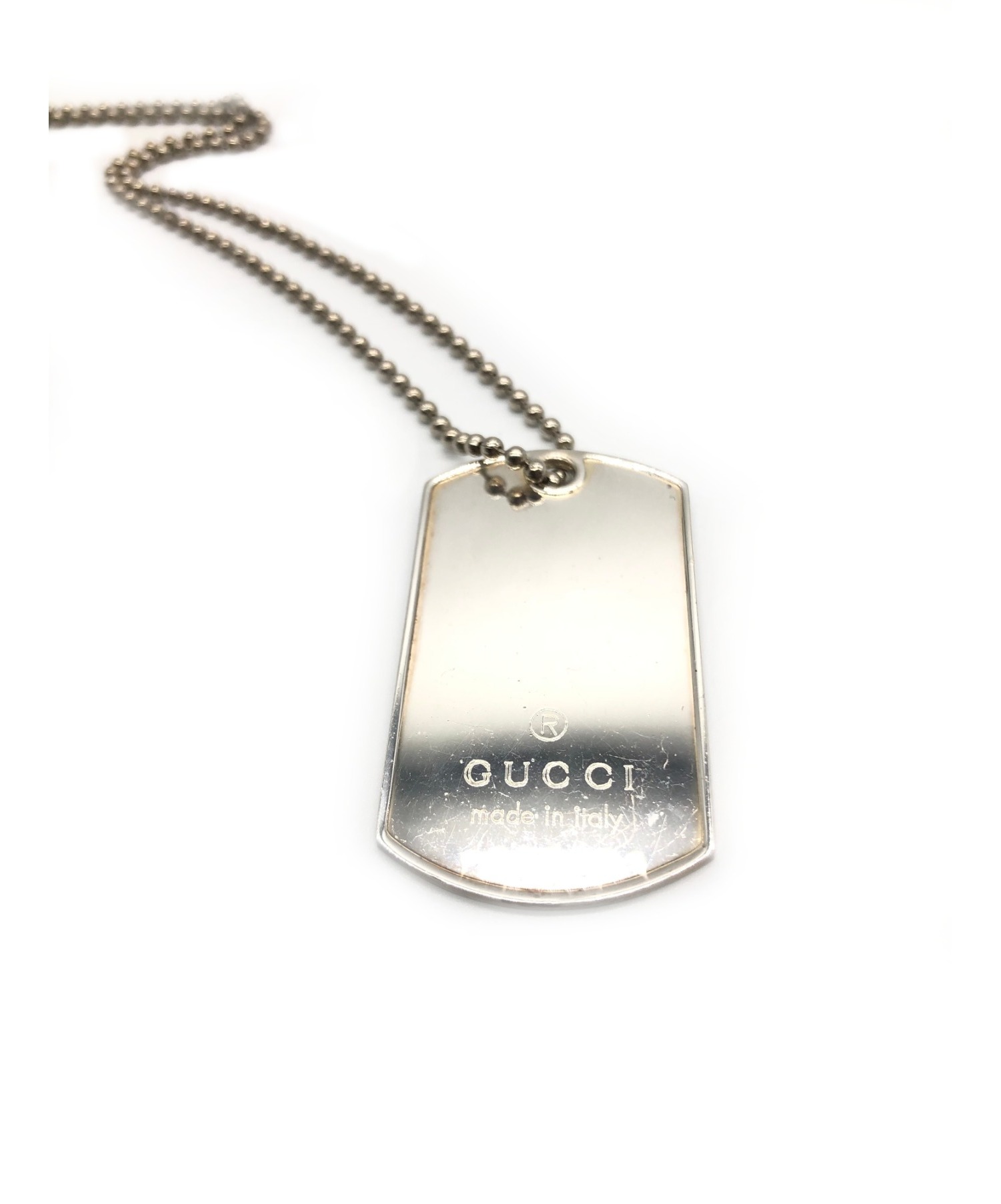 GUCCI (グッチ) ドッグタグ ネックレス SILVER925